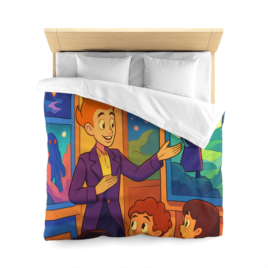 Housse de Couette Microfibre Motif Créatif Original Style Contemporain Chambre Élégante