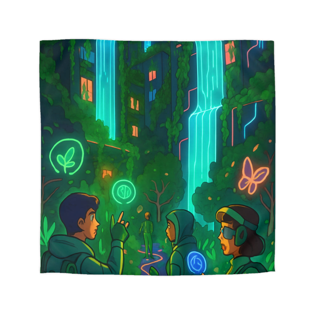 Housse de Couette Microfibre Design Artistique Moderne Décoration Chambre Confort Premium