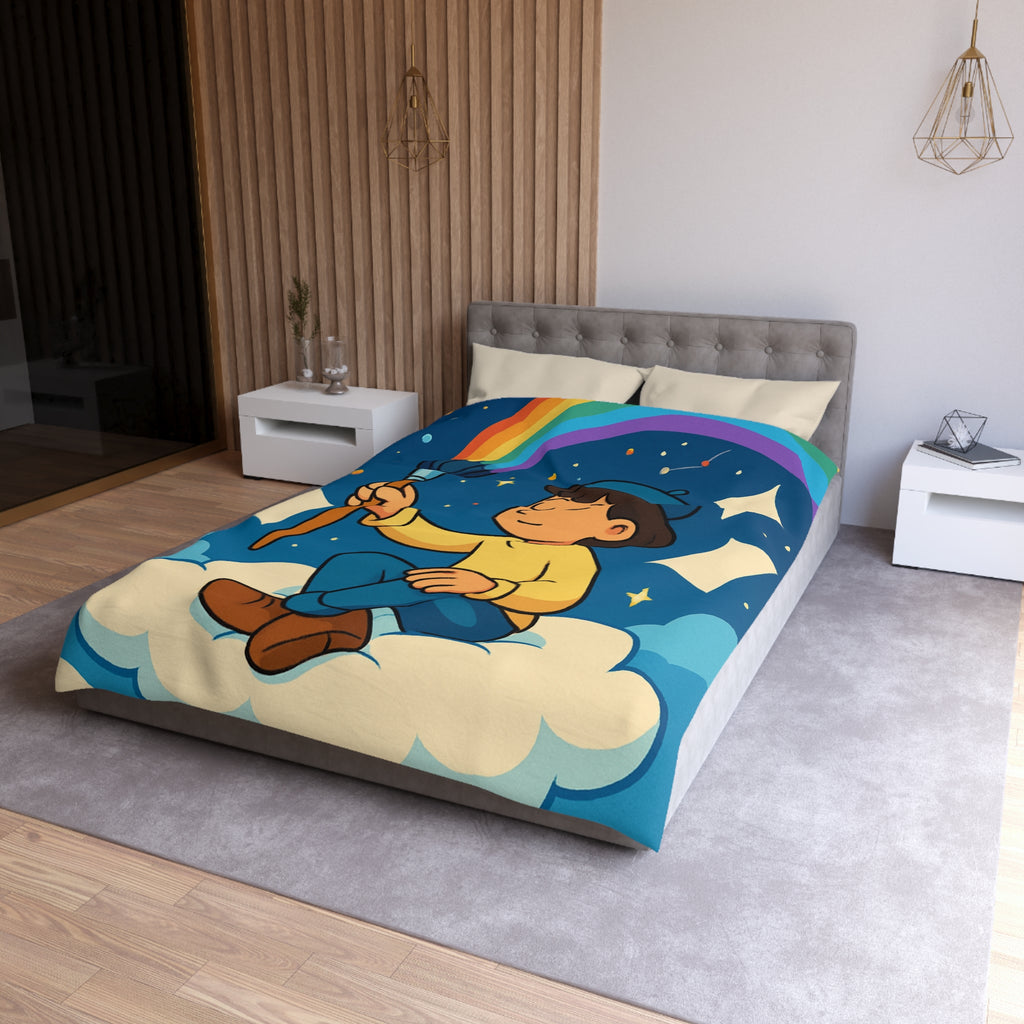 Housse de Couette Microfibre Illustration Unique Design Moderne Décoration Intérieure Raffinée