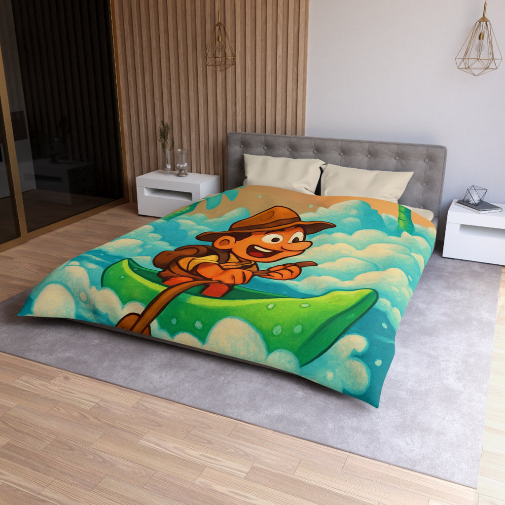 Housse de Couette Microfibre Motif Créatif Original Style Contemporain Chambre Élégante