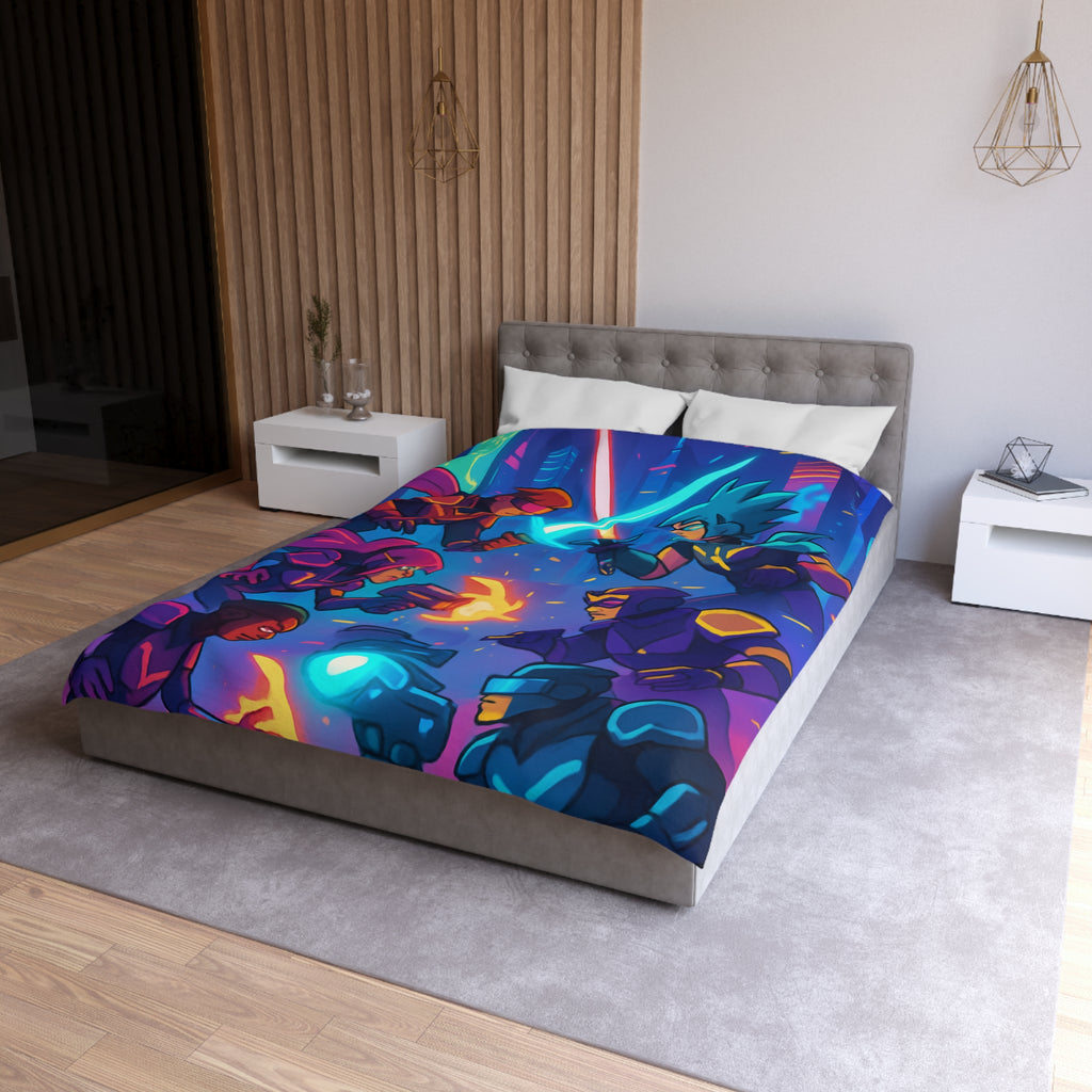 Housse de Couette Microfibre Motif Créatif Original Style Contemporain Chambre Élégante