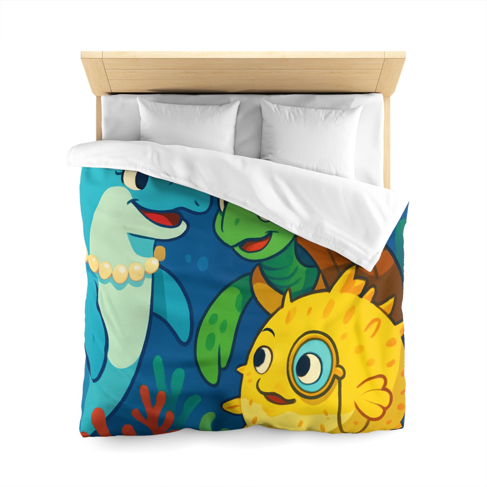 Housse de Couette Microfibre Design Artistique Moderne Décoration Chambre Confort Premium