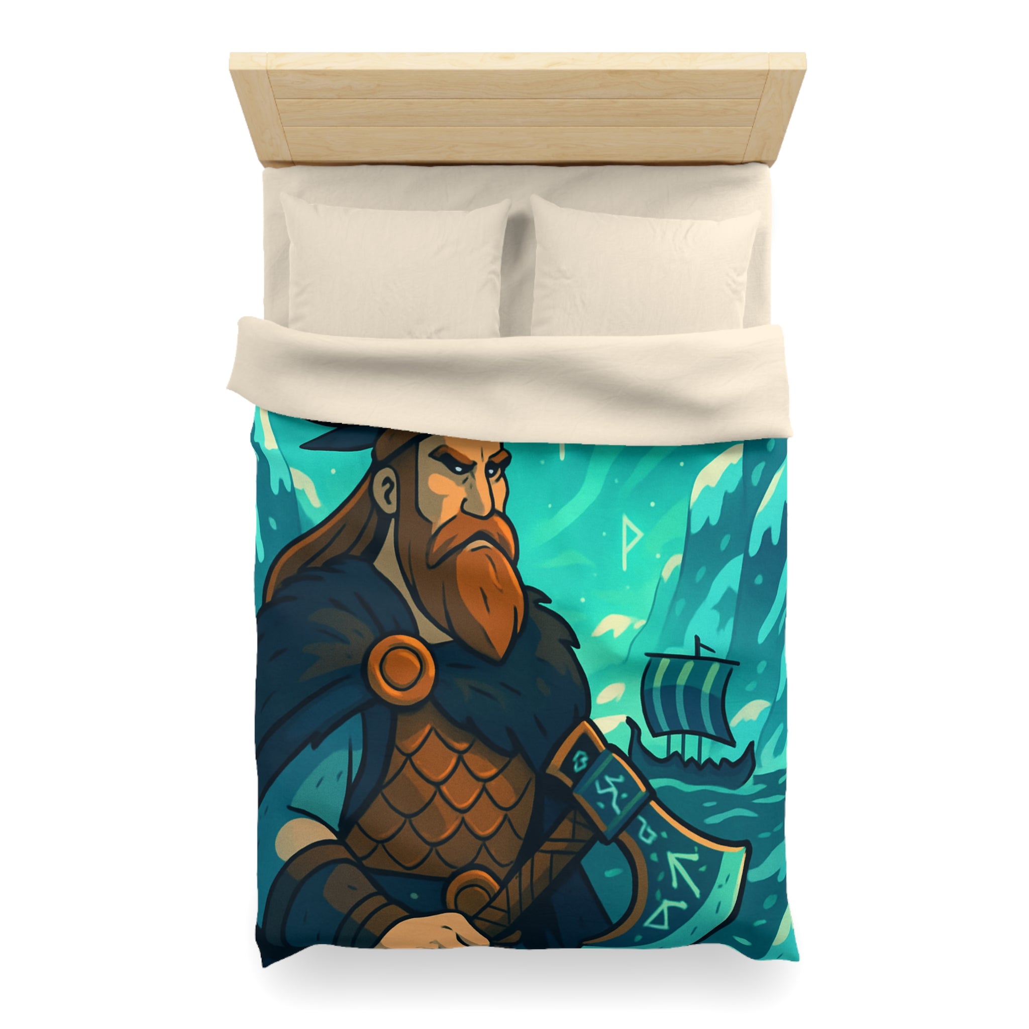 Housse de Couette Microfibre Illustration Unique Design Moderne Décoration Intérieure Raffinée