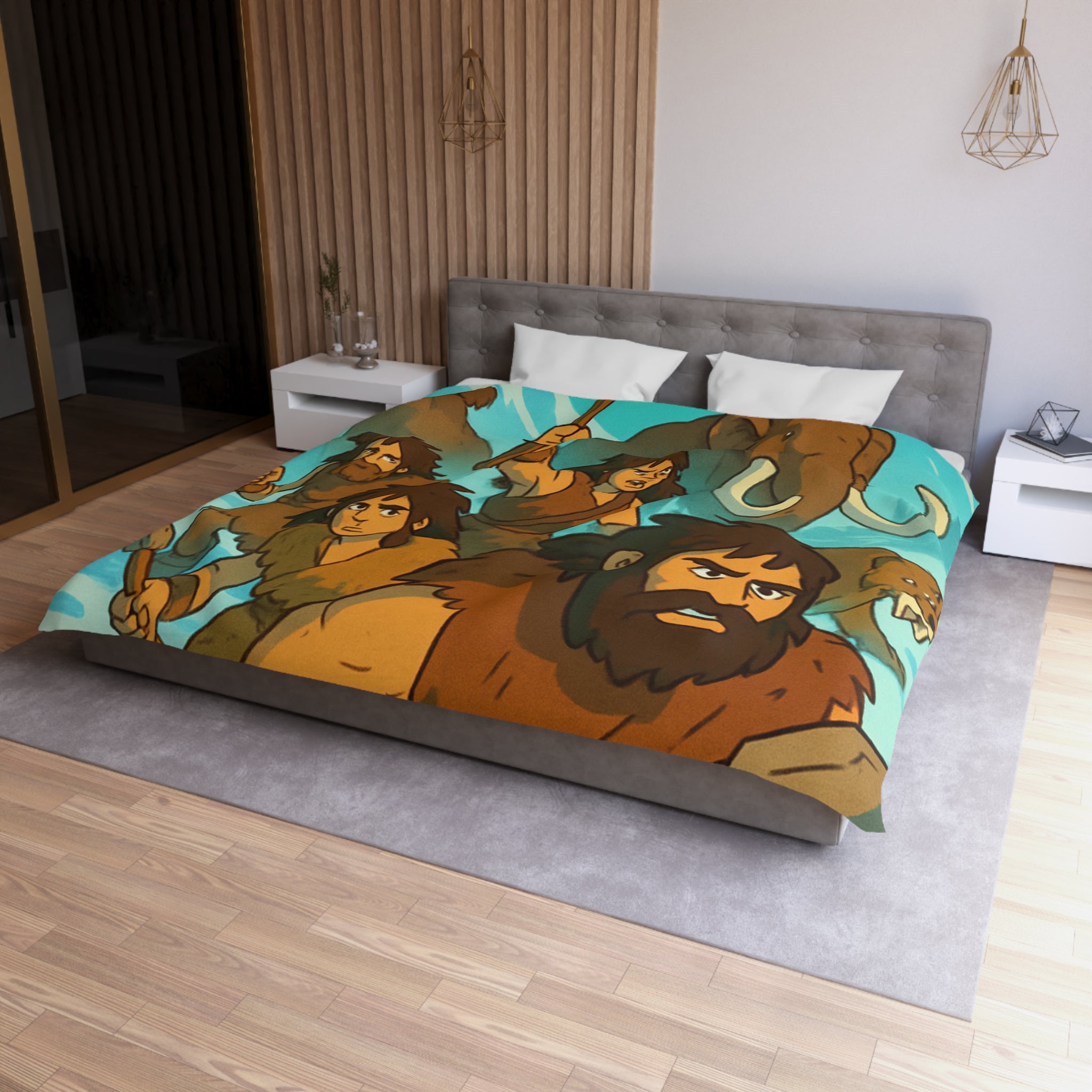 Housse de Couette Microfibre Design Artistique Moderne Décoration Chambre Confort Premium