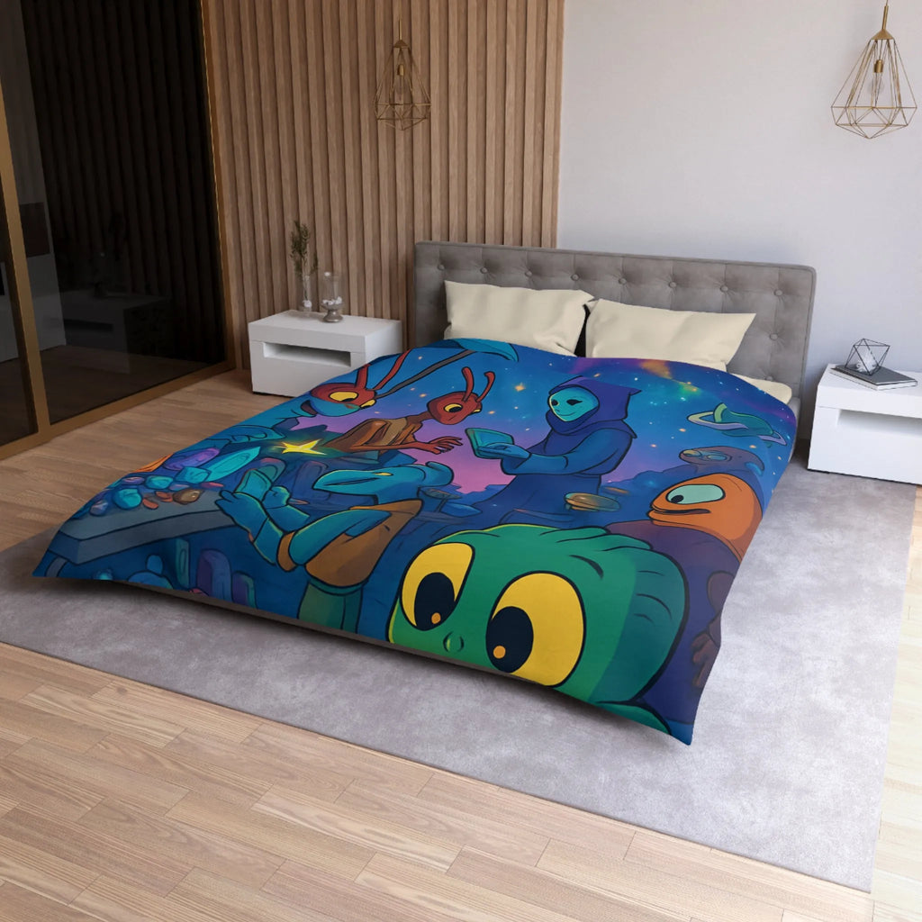 Explorez un Marché Cosmique avec des Créatures Extraterrestres et Pierres Lumineuses Éblouissantes