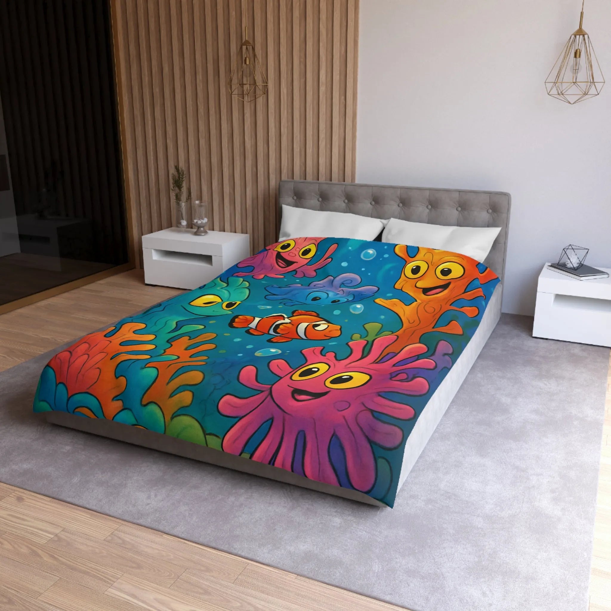 Explorez un Récif Abondant avec Poissons Sourire pour Chambre Enfant Enchantée