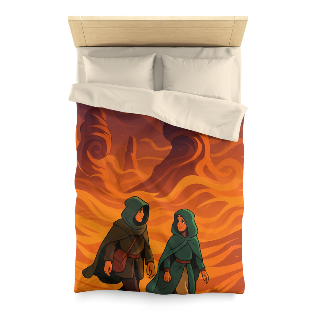 Housse de Couette Microfibre Motif Créatif Original Style Contemporain Chambre Élégante