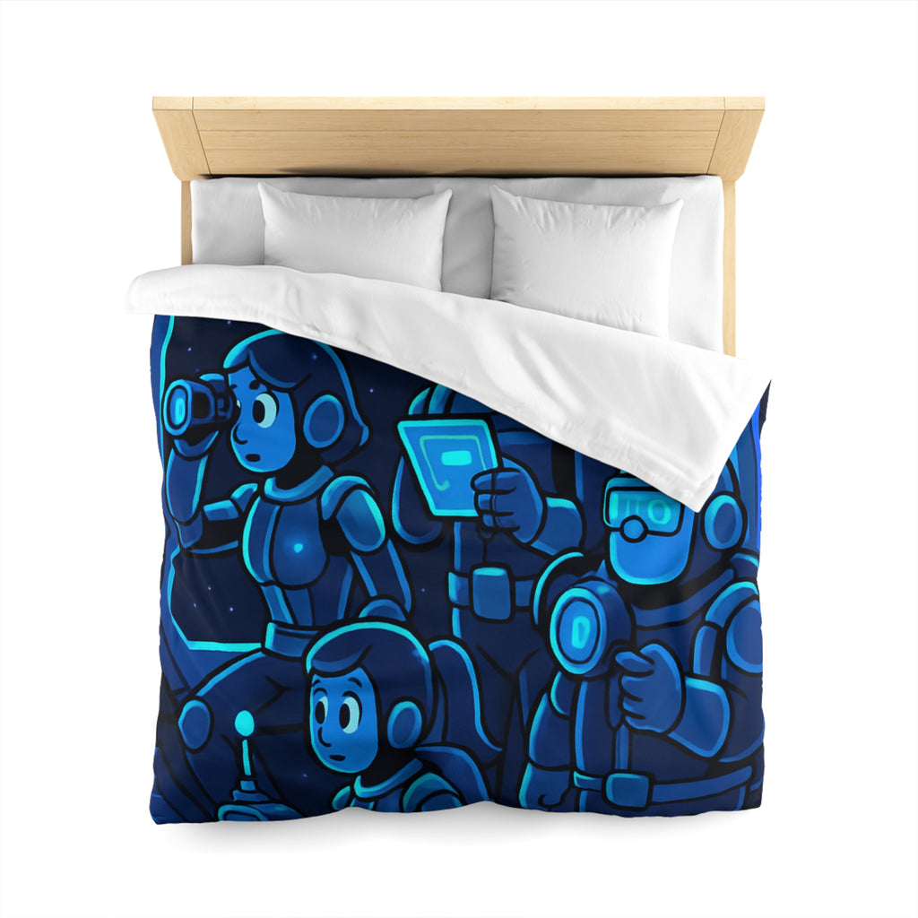 Housse de Couette Microfibre Motif Créatif Original Style Contemporain Chambre Élégante