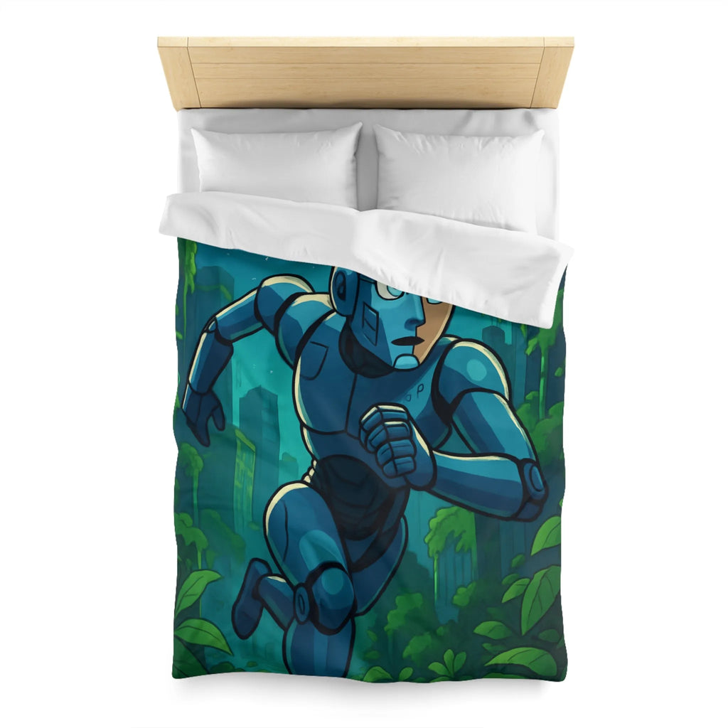 Housse de Couette Microfibre Art Graphique Contemporain Style Décoratif Chambre Tendance