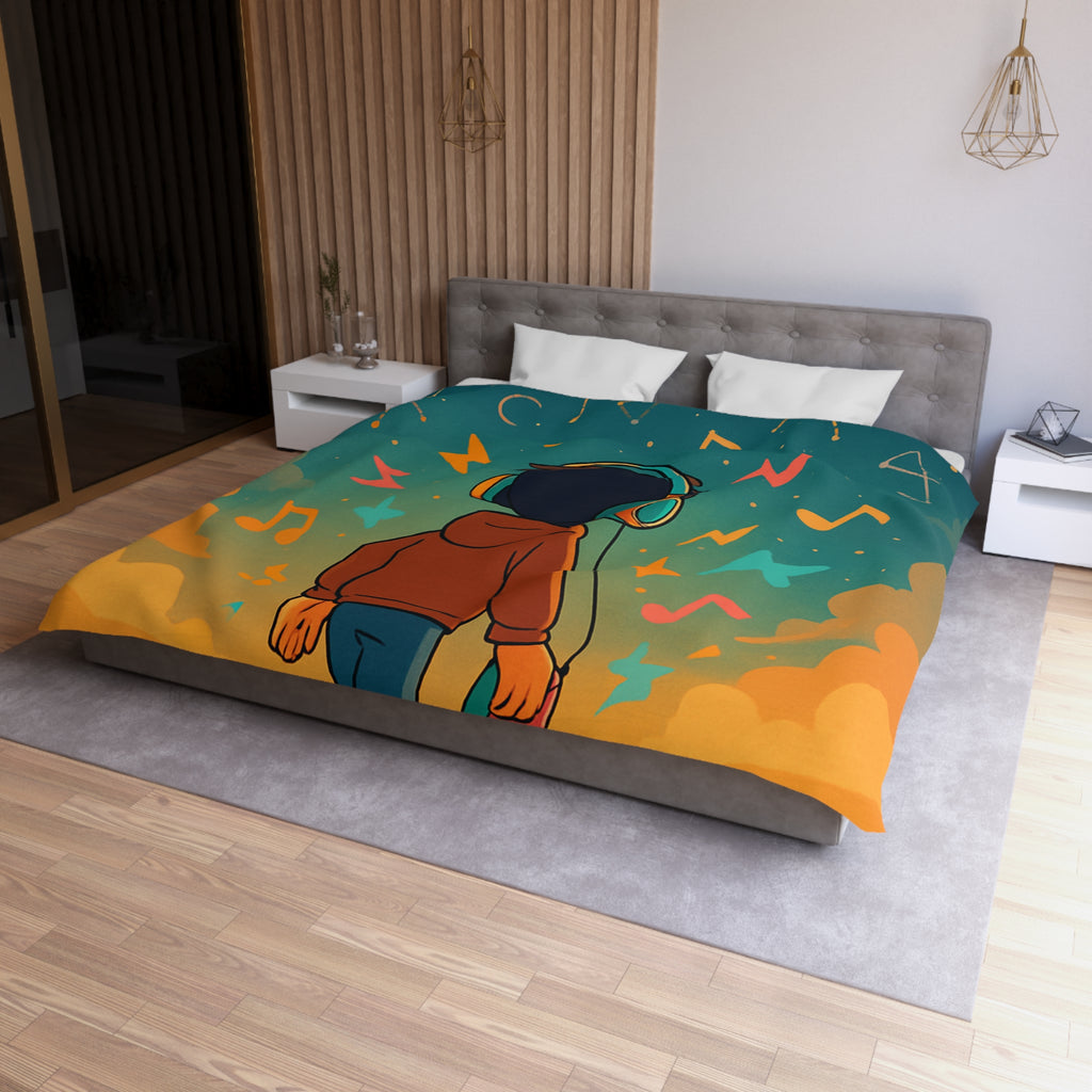 Housse de couette rêve étoilé pour jeunes musiciens et amateurs de constellations