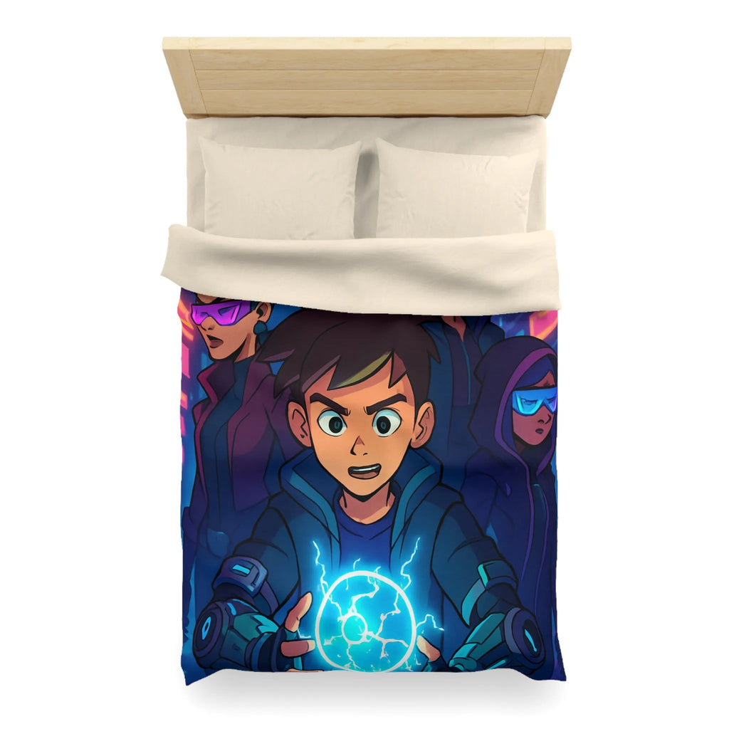 Housse de Couette Microfibre Art Graphique Contemporain Style Décoratif Chambre Tendance