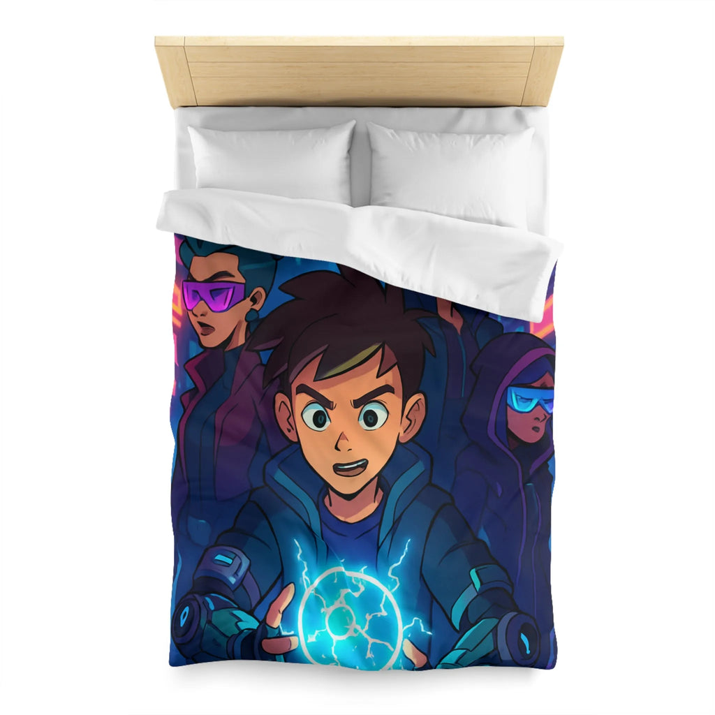 Housse de Couette Microfibre Art Graphique Contemporain Style Décoratif Chambre Tendance