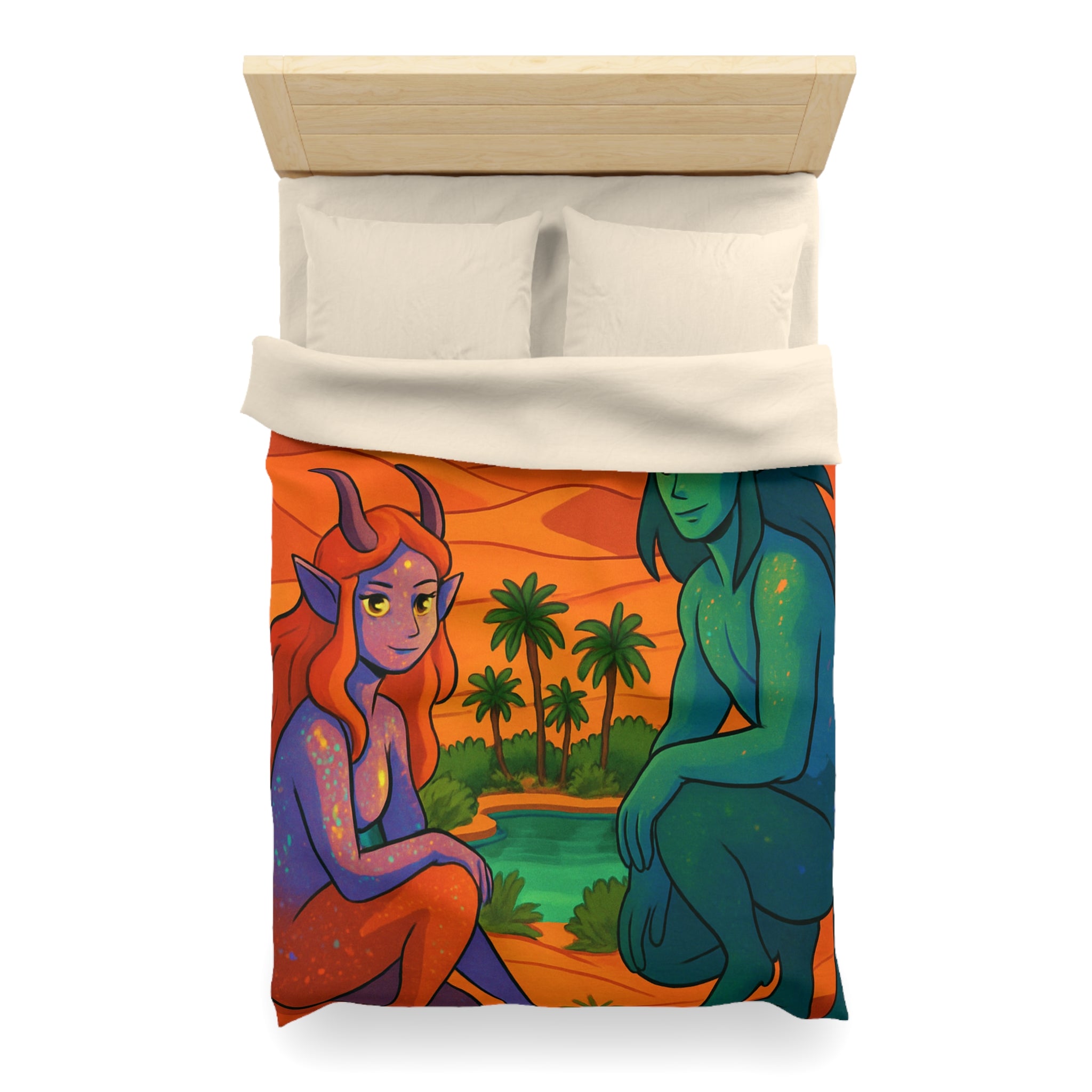 Housse de Couette Microfibre Motif Créatif Original Style Contemporain Chambre Élégante