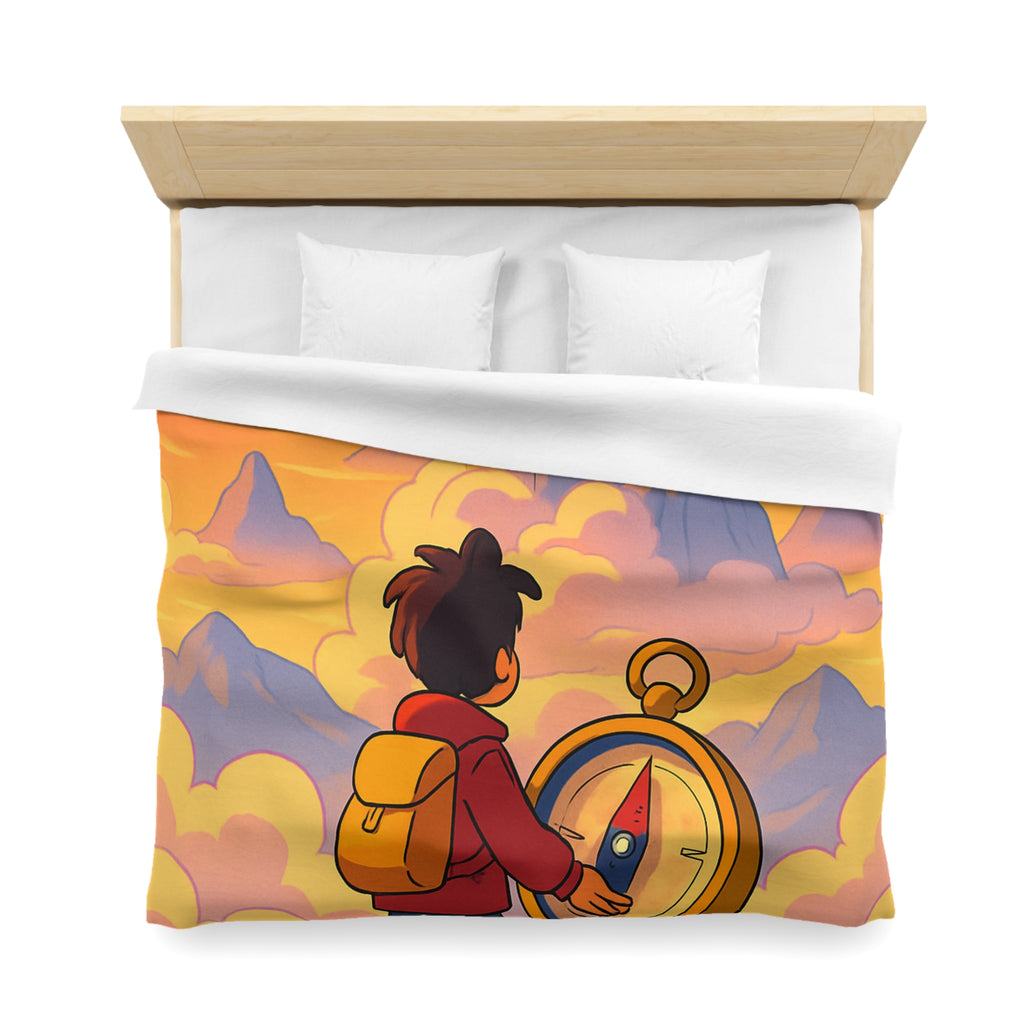 Housse de Couette Microfibre Motif Créatif Original Style Contemporain Chambre Élégante