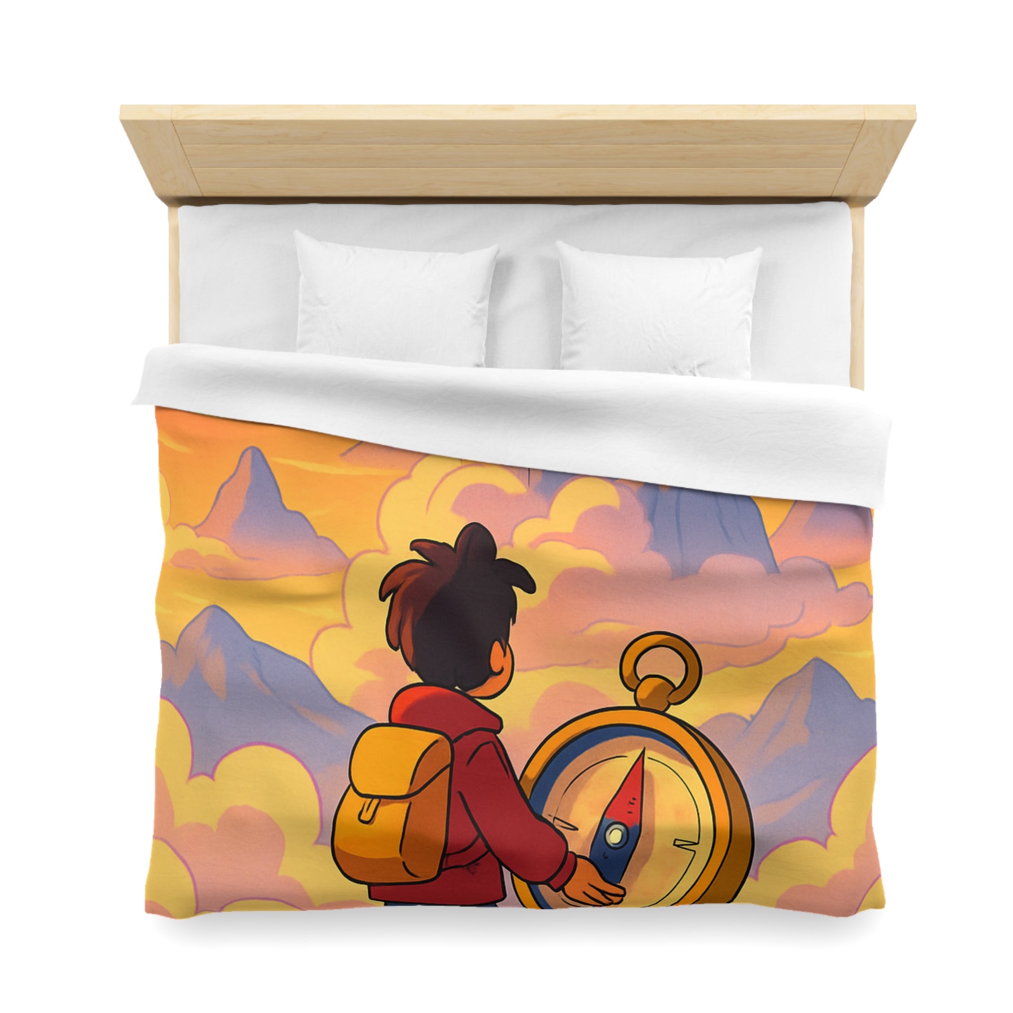 Housse de Couette Microfibre Motif Créatif Original Style Contemporain Chambre Élégante