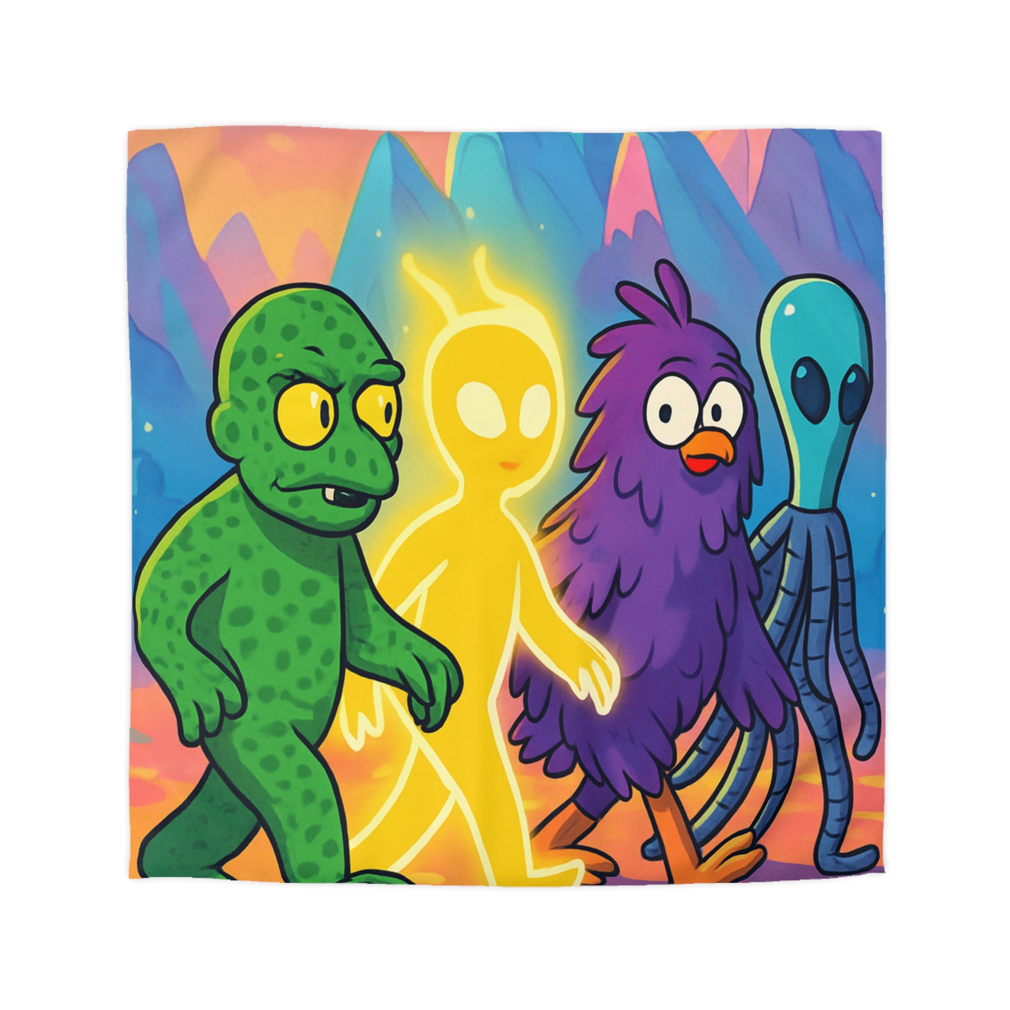 Housse de Couette Microfibre Design Artistique Moderne Décoration Chambre Confort Premium