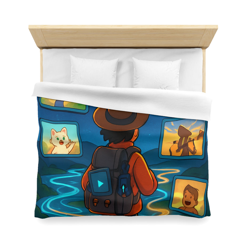 Housse de Couette Microfibre Illustration Unique Design Moderne Décoration Intérieure Raffinée