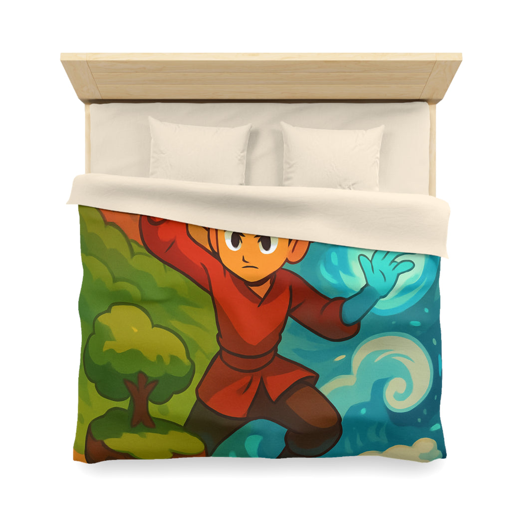 Housse de Couette Microfibre Motif Créatif Original Style Contemporain Chambre Élégante