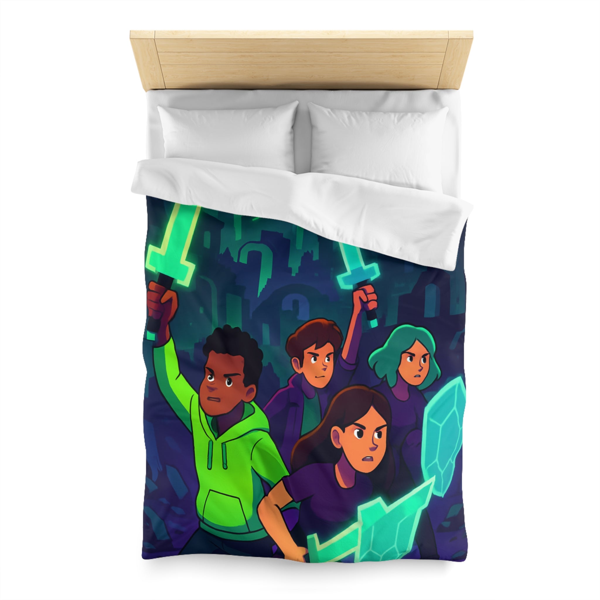 Housse de Couette Microfibre Création Artistique Moderne Design Exclusif Décoration Chambre