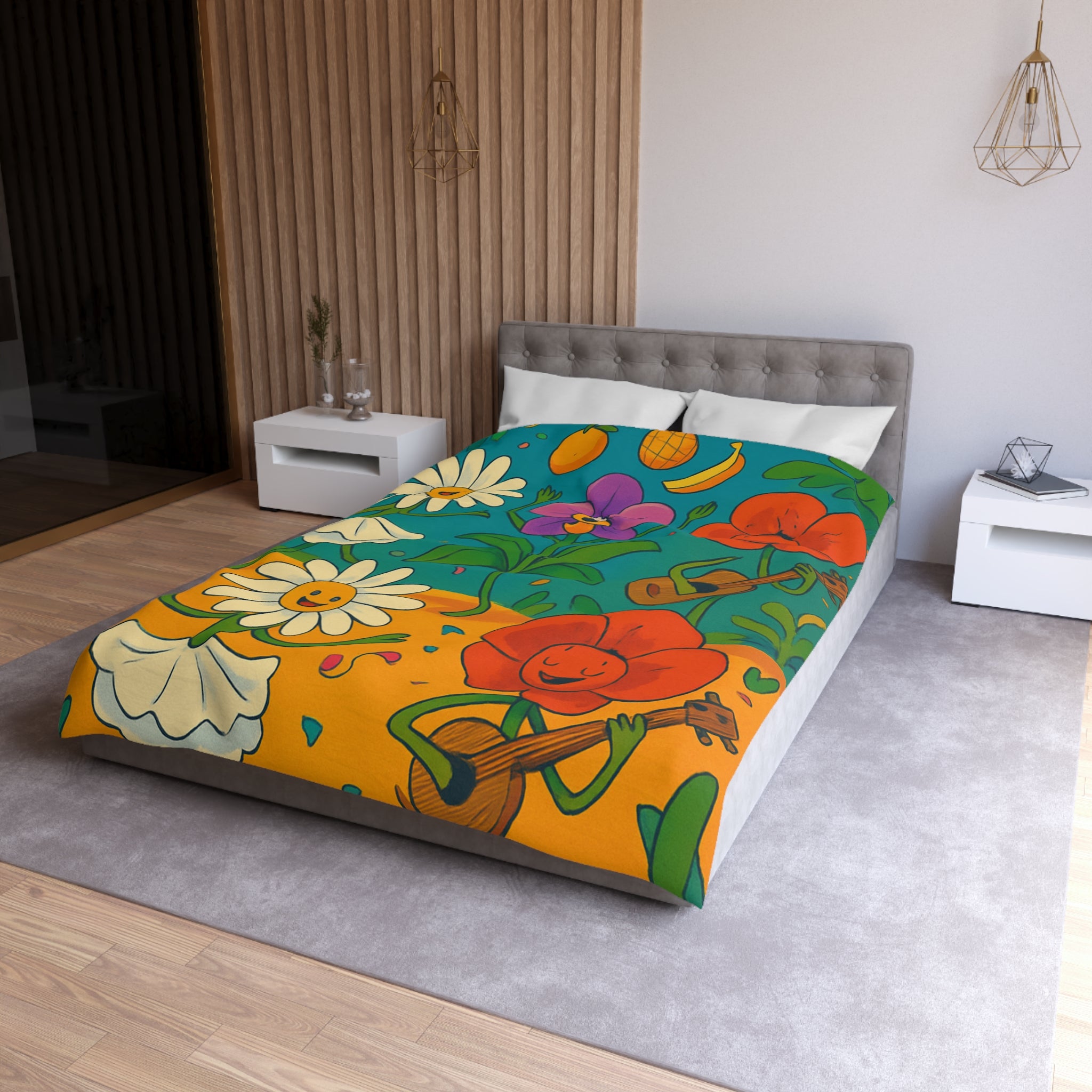 Housse de Couette Microfibre Création Artistique Moderne Design Exclusif Décoration Chambre