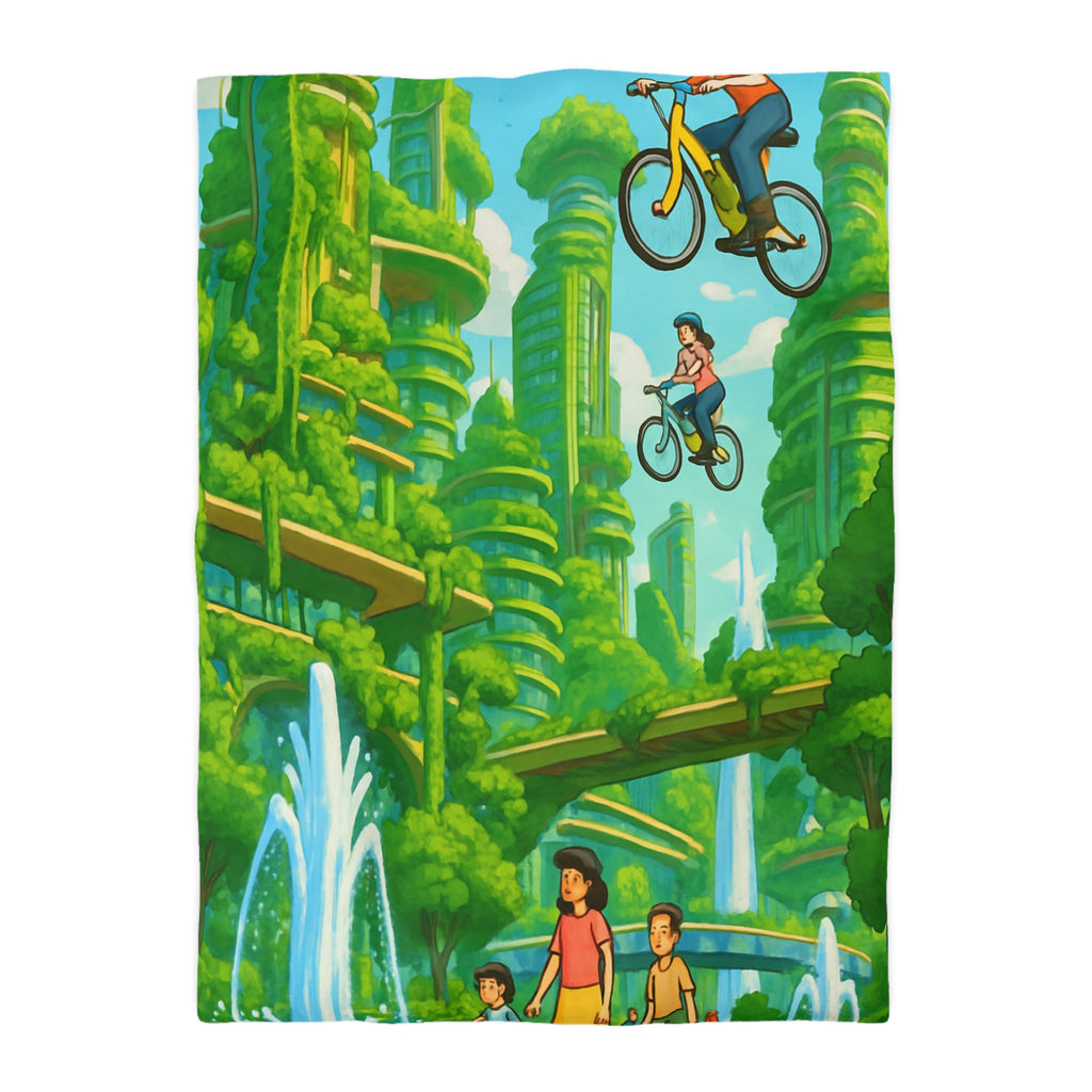 Housse de Couette Microfibre Design Artistique Moderne Décoration Chambre Confort Premium