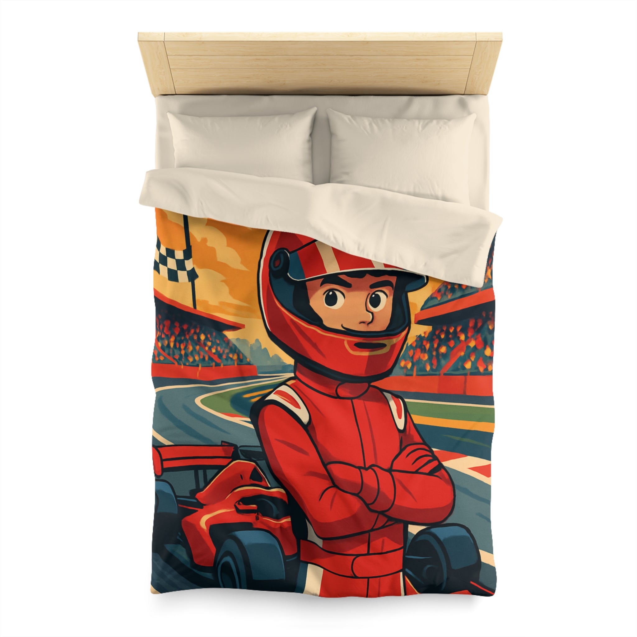 Housse de Couette Microfibre Illustration Unique Design Moderne Décoration Intérieure Raffinée