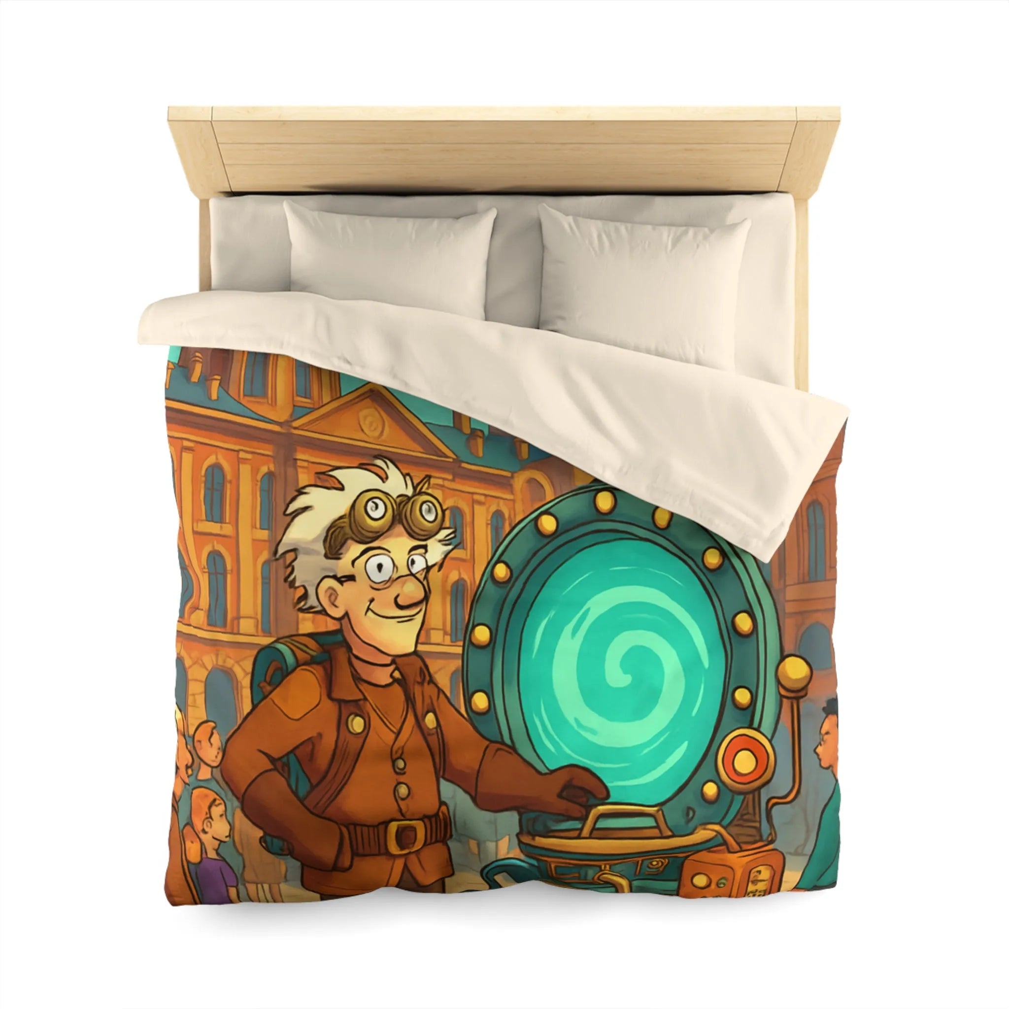 Housse de Couette Microfibre Art Graphique Contemporain Style Décoratif Chambre Tendance