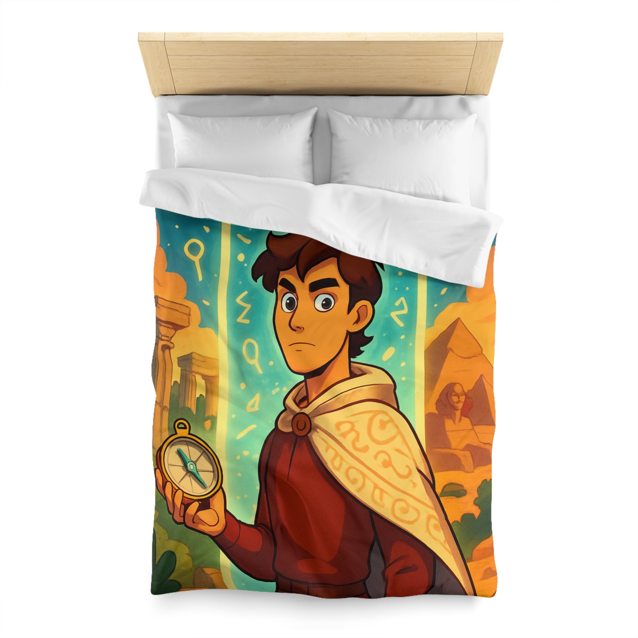 Housse de Couette Microfibre Design Artistique Moderne Décoration Chambre Confort Premium