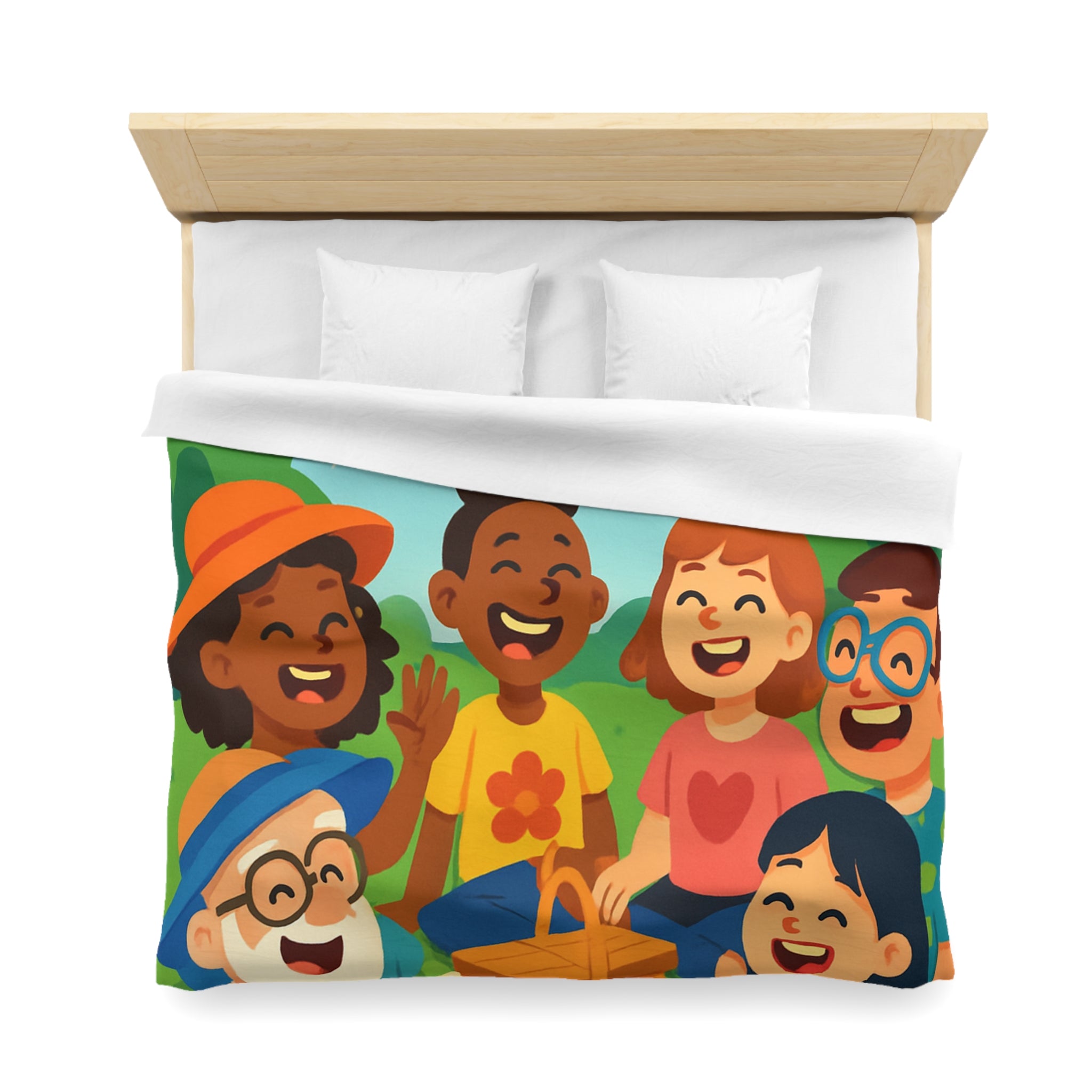 Housse de Couette Microfibre Illustration Unique Design Moderne Décoration Intérieure Raffinée