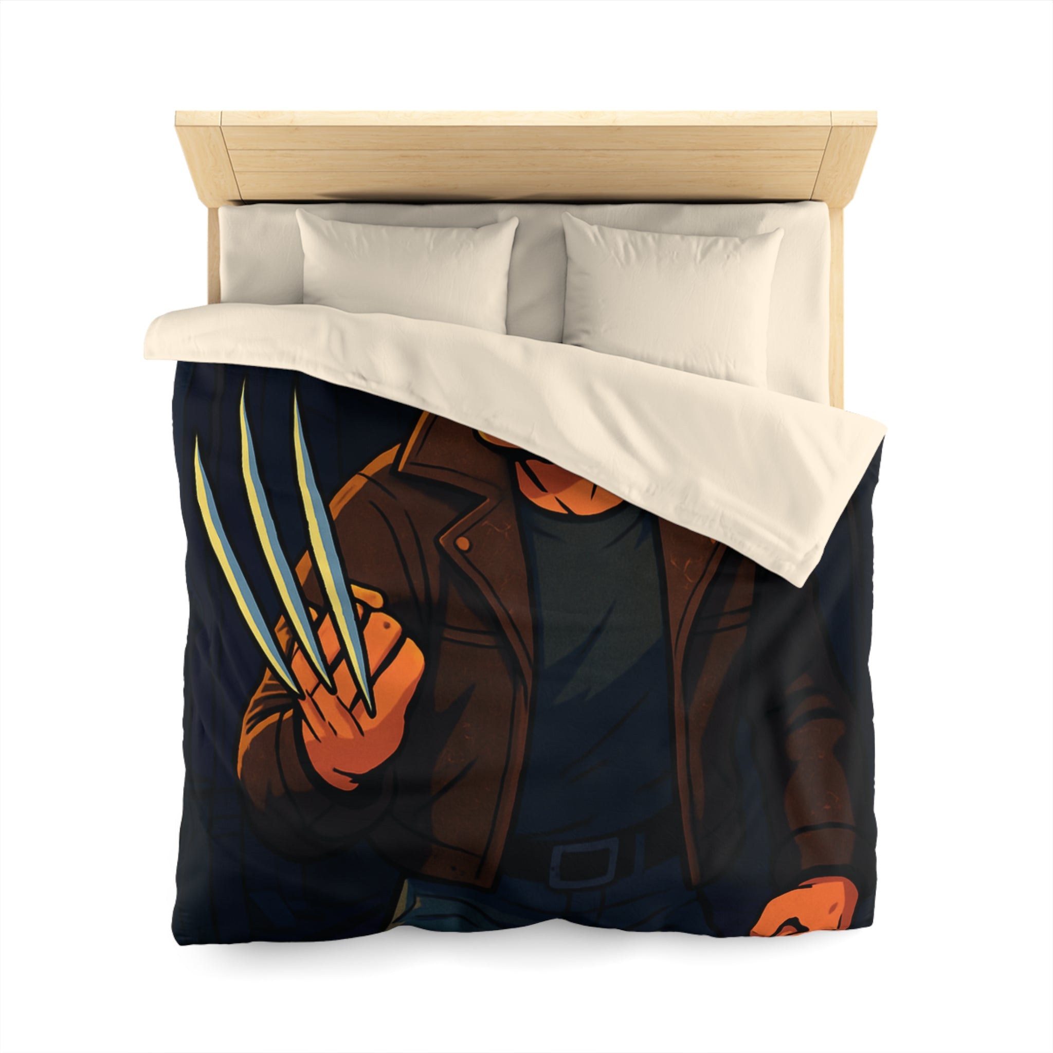 Housse de Couette Microfibre Illustration Unique Design Moderne Décoration Intérieure Raffinée