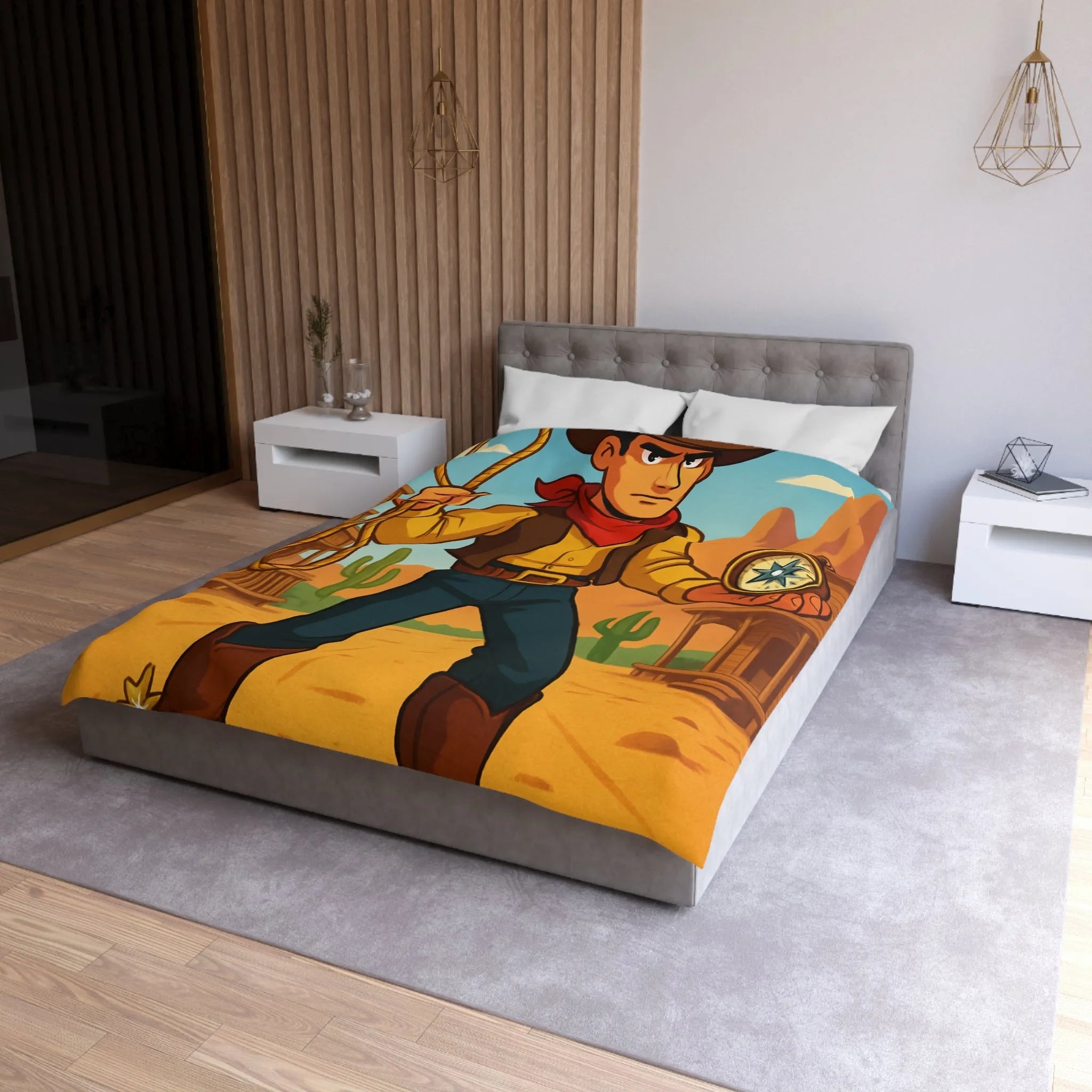 Cowboy Cartoonesque dans le Désert, Lasso et Boussole, Aventure Far West Humoristique