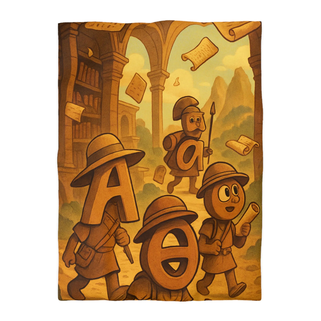 Explorez un Monde de Lettres Animées pour Housse de Couette Enfant Aventure Illustrée