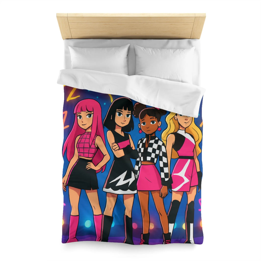 Housse de couette colorée avec un design moderne et des motifs géométriques éclatants