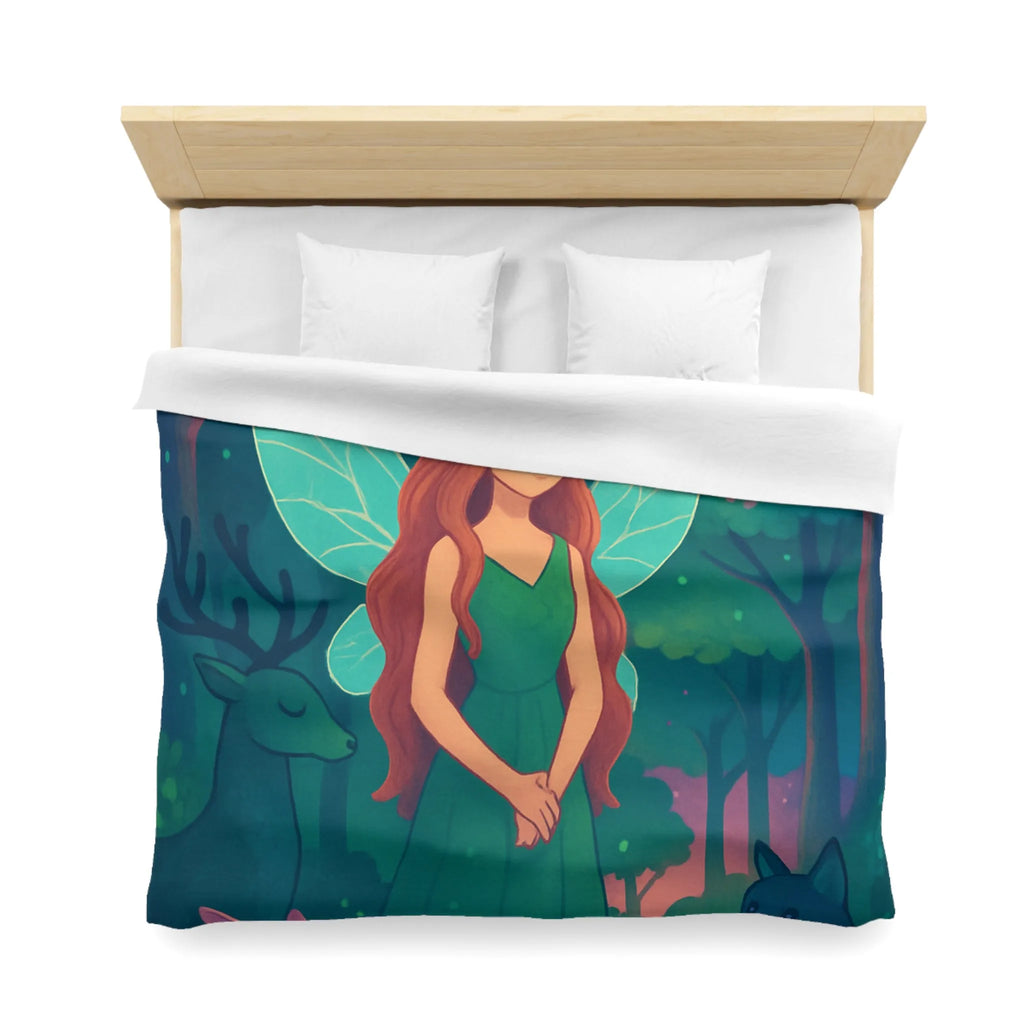 Enchantement forestier féerique avec créatures magiques pour une atmosphère de chambre paisible