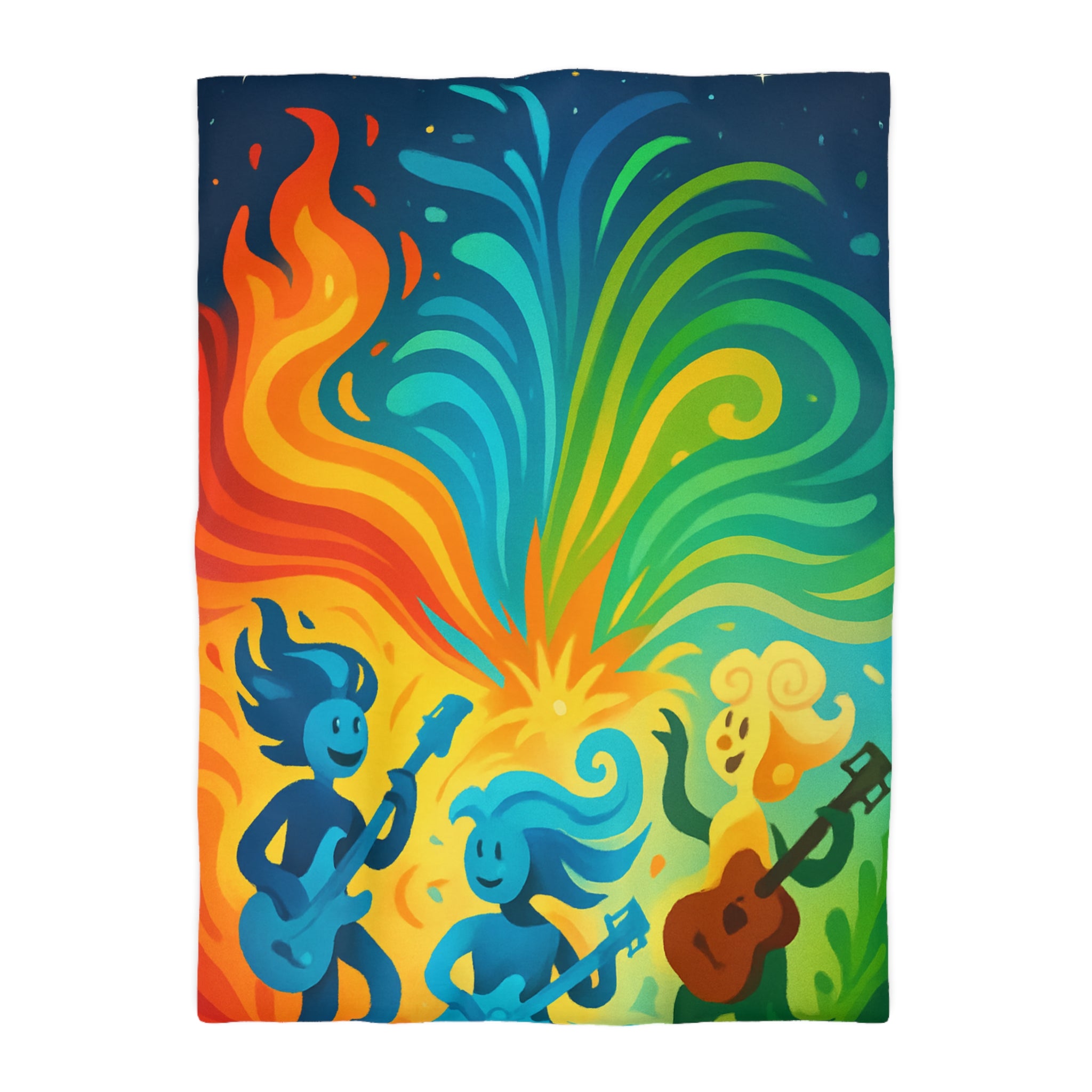 Housse de Couette Microfibre Illustration Unique Design Moderne Décoration Intérieure Raffinée