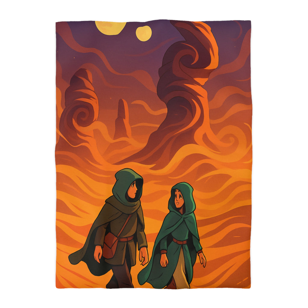 Housse de Couette Microfibre Motif Créatif Original Style Contemporain Chambre Élégante