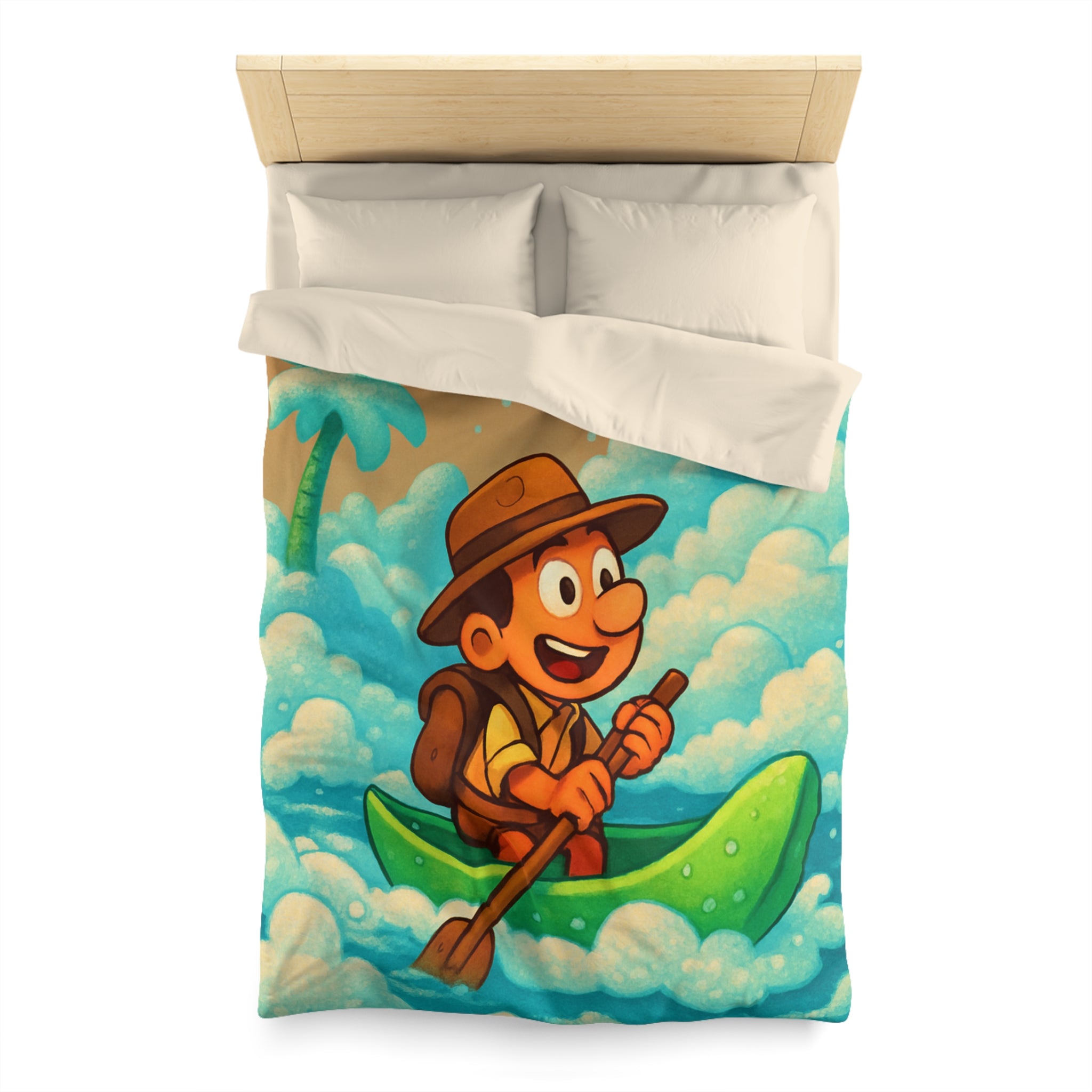 Housse de Couette Microfibre Motif Créatif Original Style Contemporain Chambre Élégante