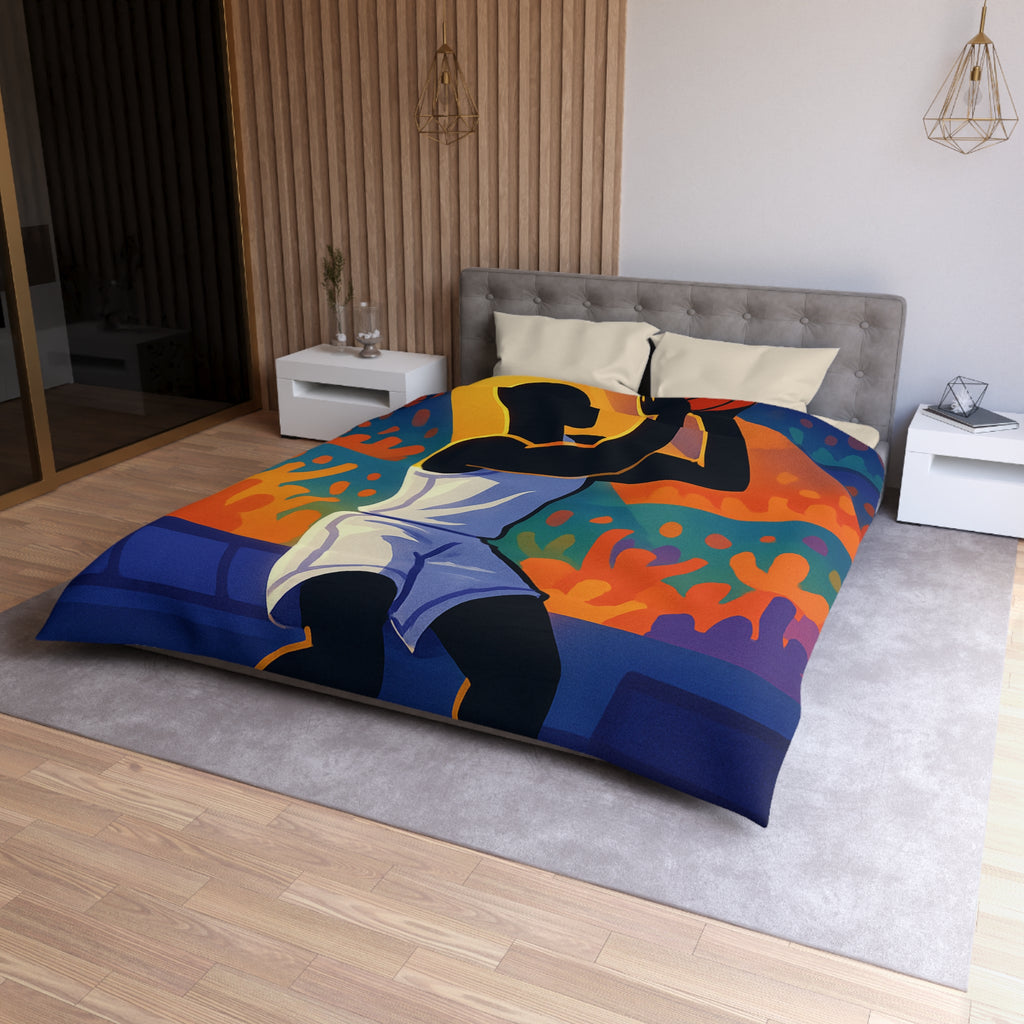 Housse de Couette Microfibre Illustration Unique Design Moderne Décoration Intérieure Raffinée