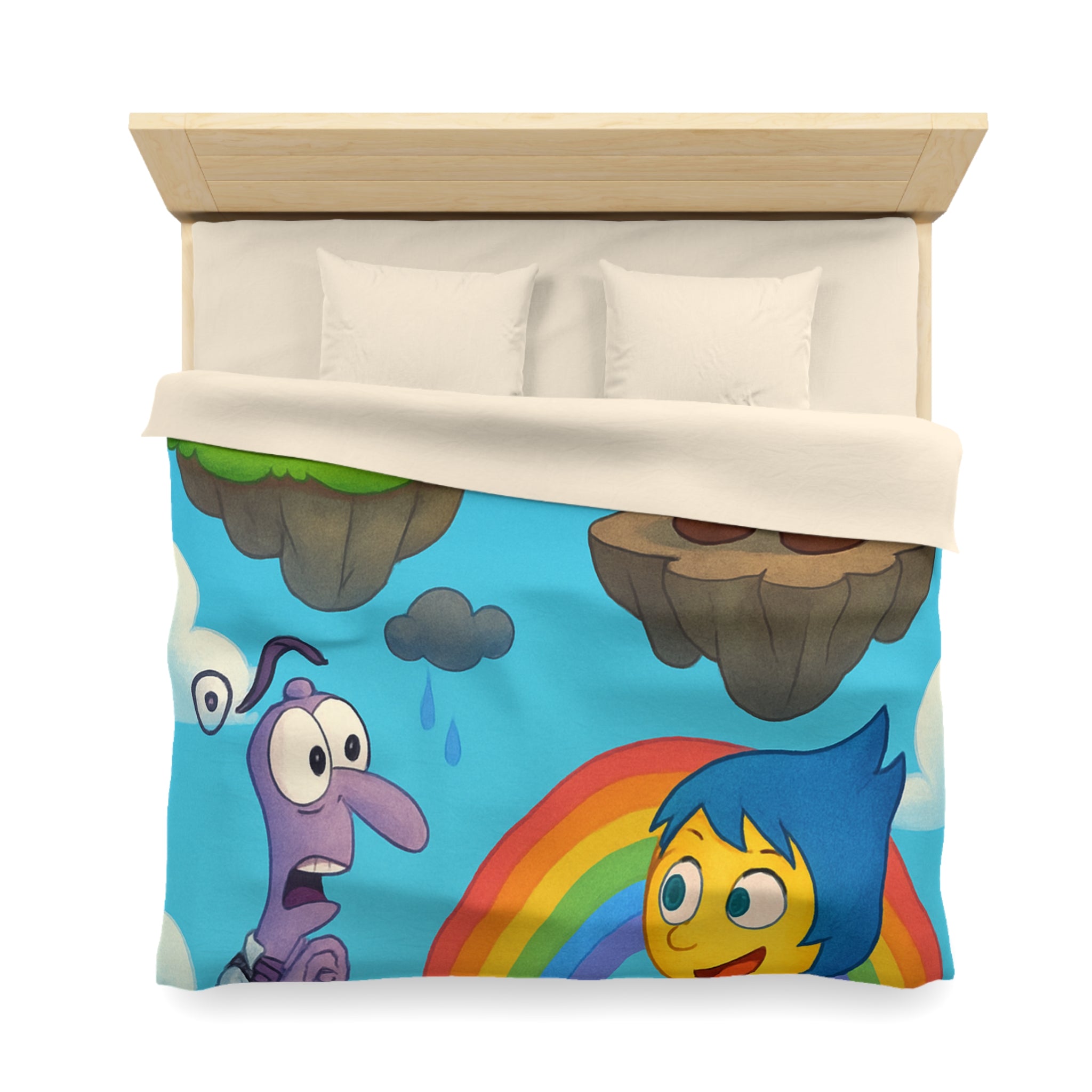 Housse de Couette Microfibre Illustration Unique Design Moderne Décoration Intérieure Raffinée