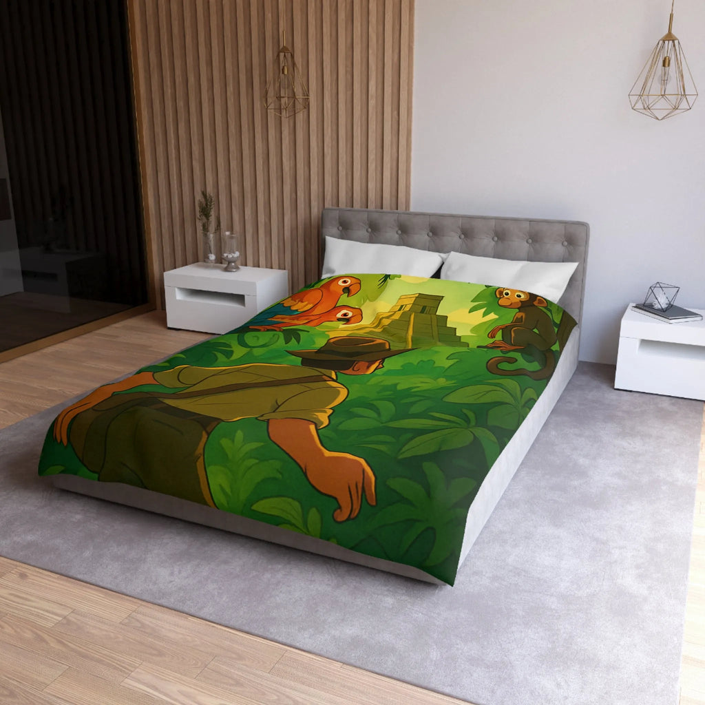 Housse de Couette Microfibre Art Graphique Contemporain Style Décoratif Chambre Tendance