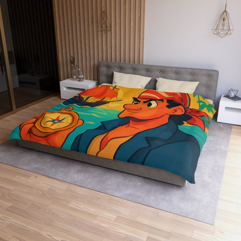 Housse de Couette Microfibre Illustration Unique Design Moderne Décoration Intérieure Raffinée