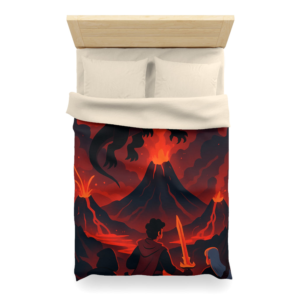 Housse de Couette Microfibre Motif Créatif Original Style Contemporain Chambre Élégante