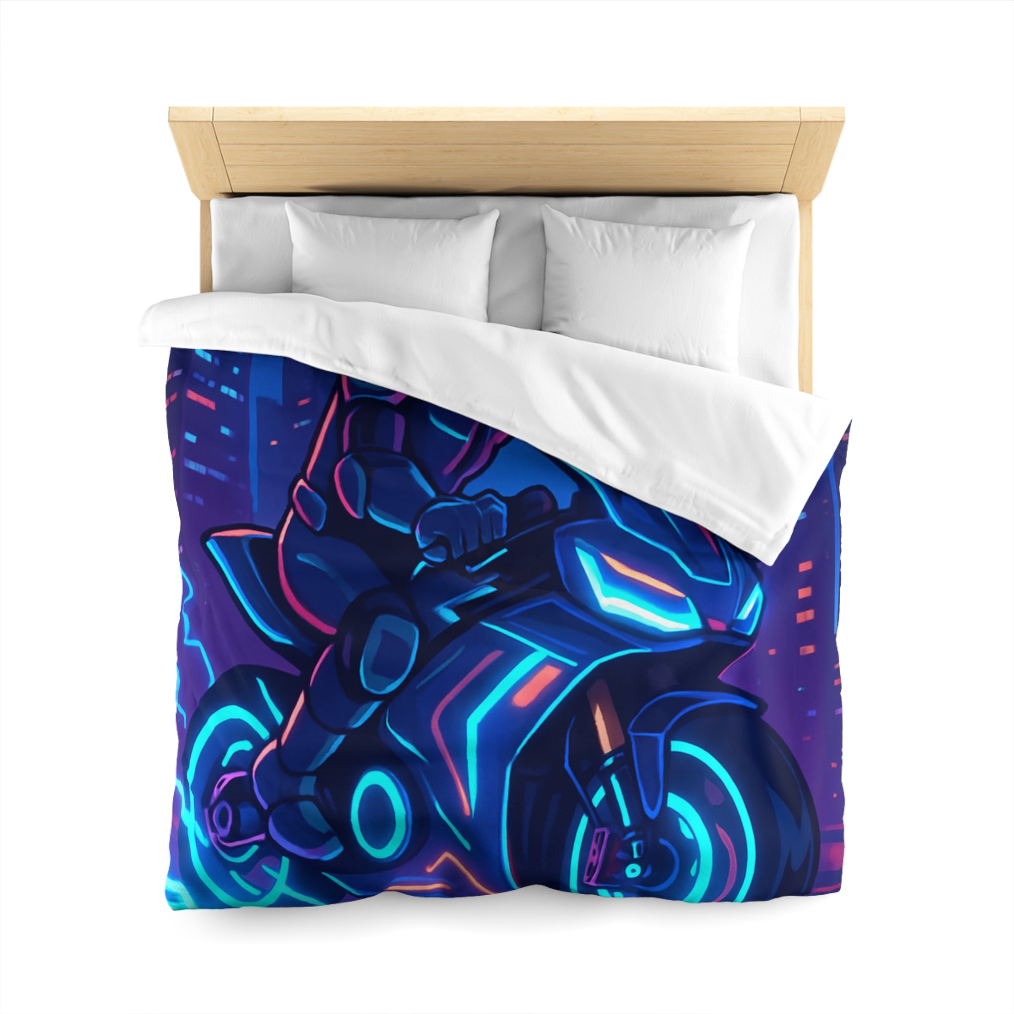 Housse de Couette Microfibre Design Artistique Moderne Décoration Chambre Confort Premium