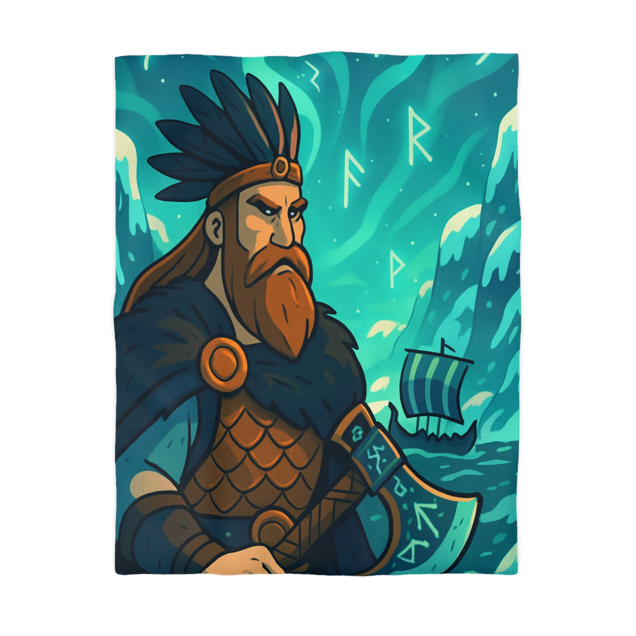 Housse de Couette Microfibre Illustration Unique Design Moderne Décoration Intérieure Raffinée