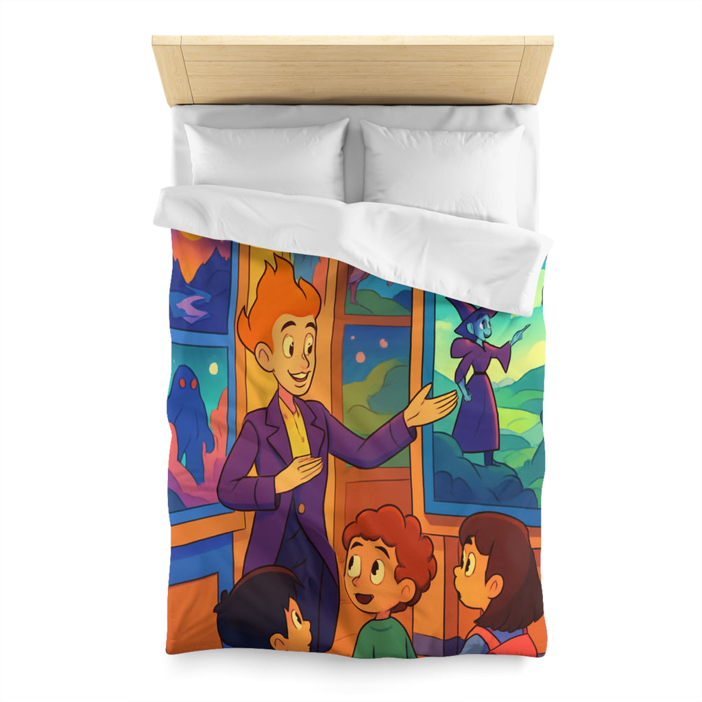 Housse de Couette Microfibre Motif Créatif Original Style Contemporain Chambre Élégante