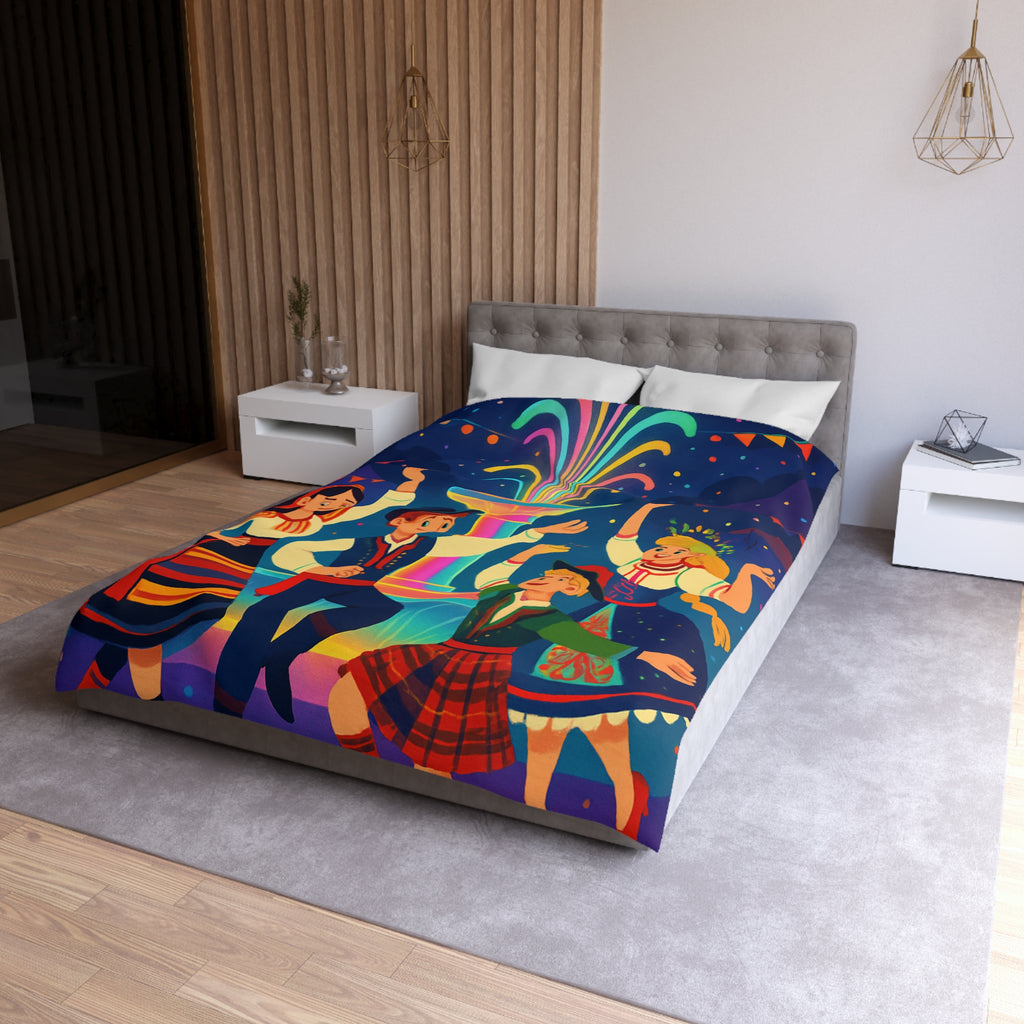 Housse de Couette Microfibre Illustration Unique Design Moderne Décoration Intérieure Raffinée