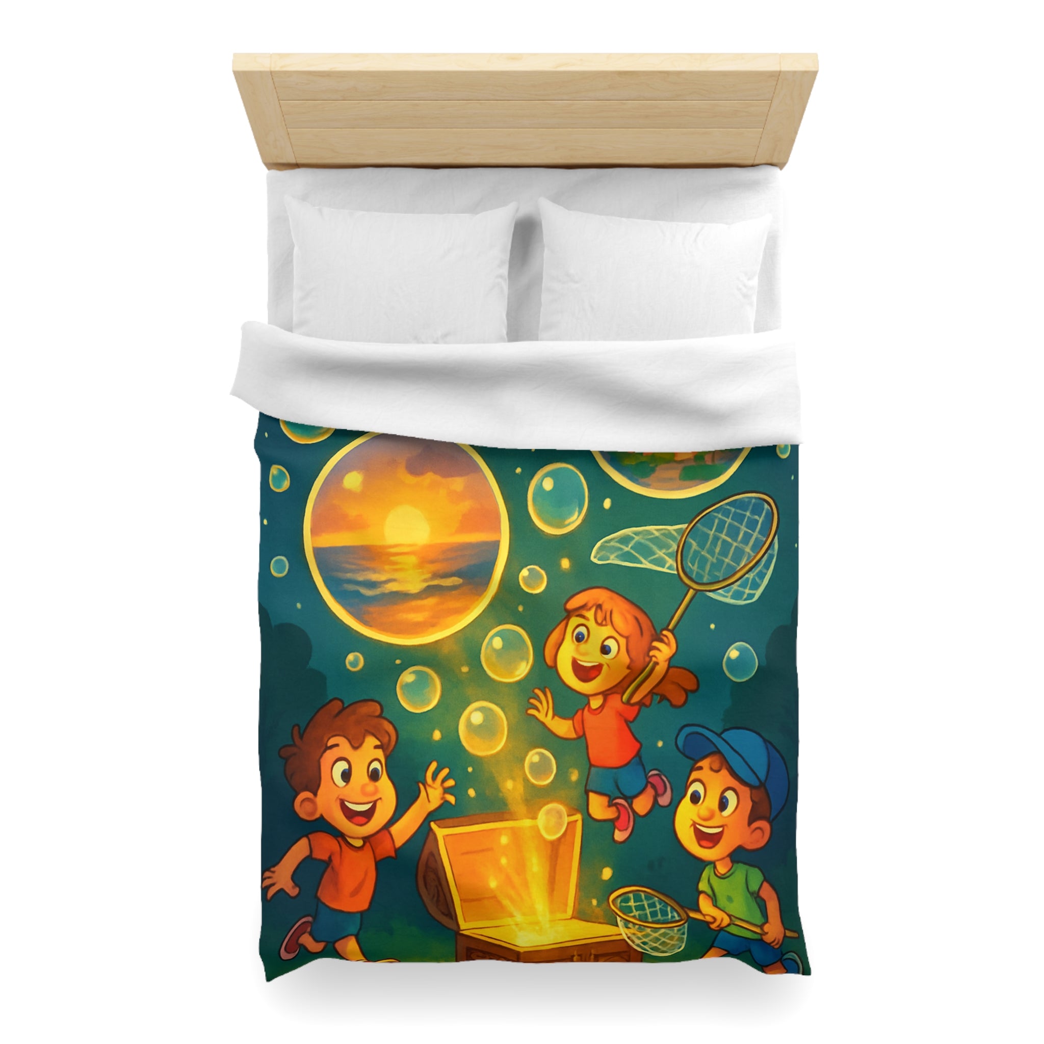 Housse de Couette Microfibre Motif Créatif Original Style Contemporain Chambre Élégante