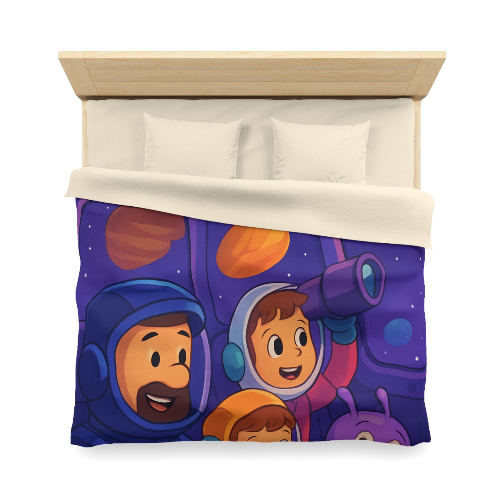 Housse de Couette Microfibre Motif Créatif Original Style Contemporain Chambre Élégante