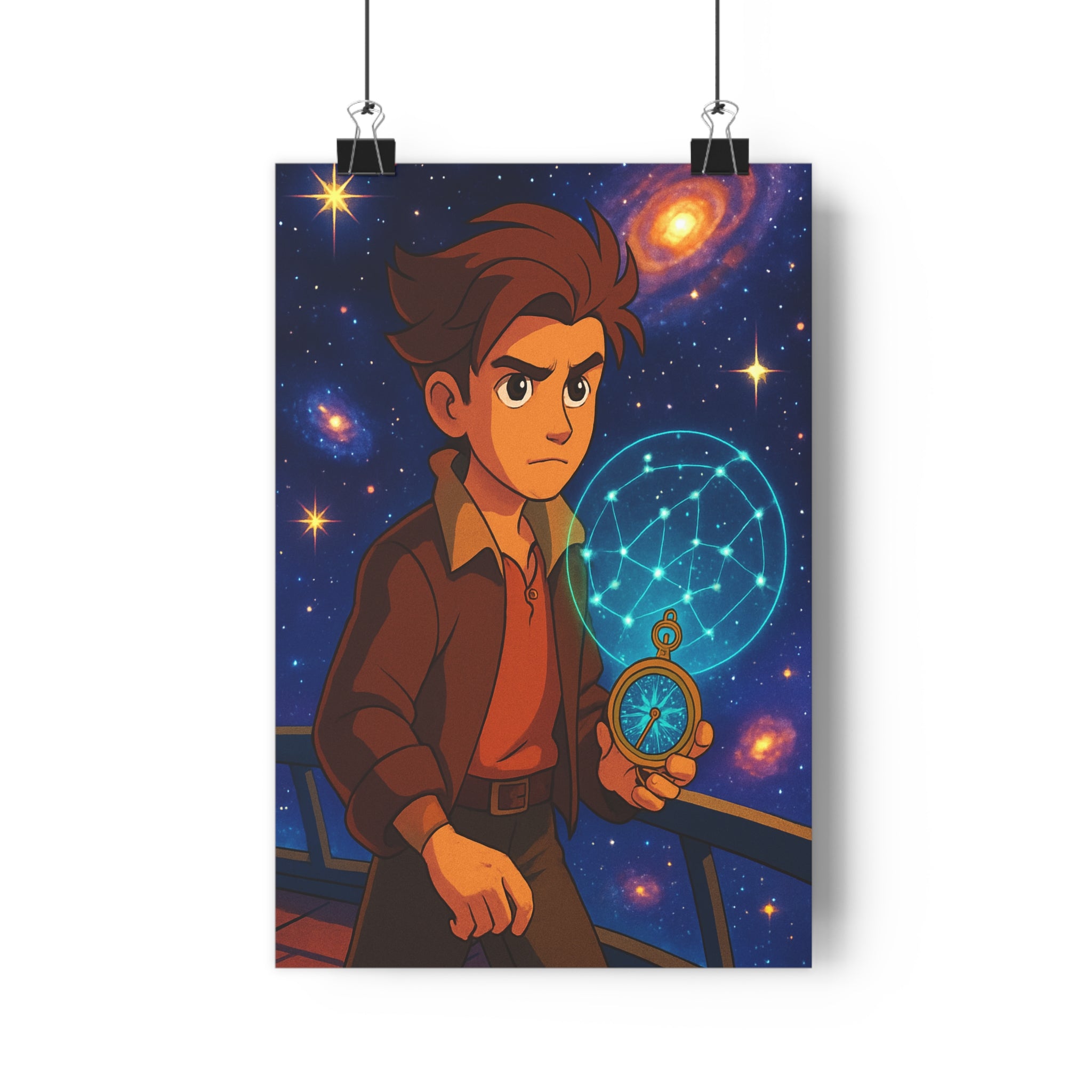 Poster décoratif aventurier étoiles sciencefiction cosmique épique vaisseau spatial galaxie ciel chambre ambiance qualité