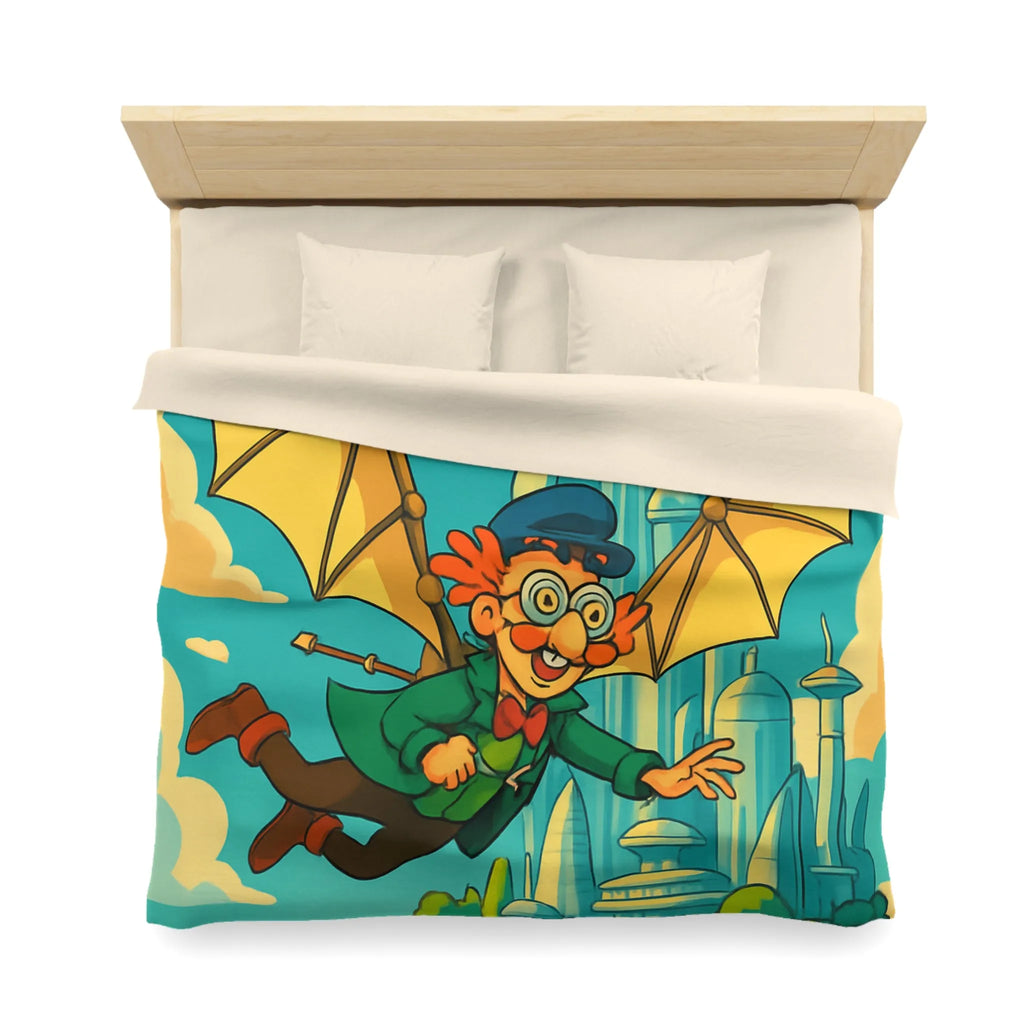 Housse de Couette Microfibre Art Graphique Contemporain Style Décoratif Chambre Tendance